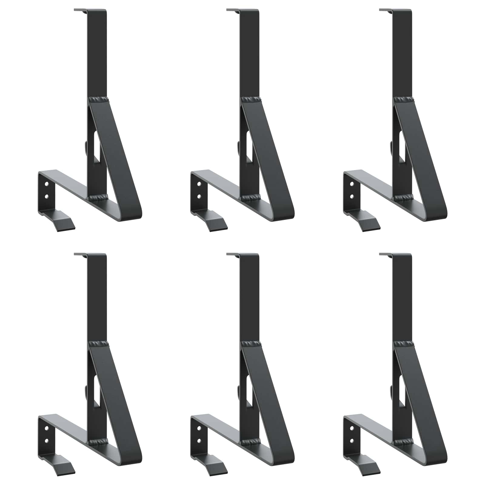 Podrška za zaštitu od snijega 6 pcs Crna 29,5 x 3 x 34,5 cm