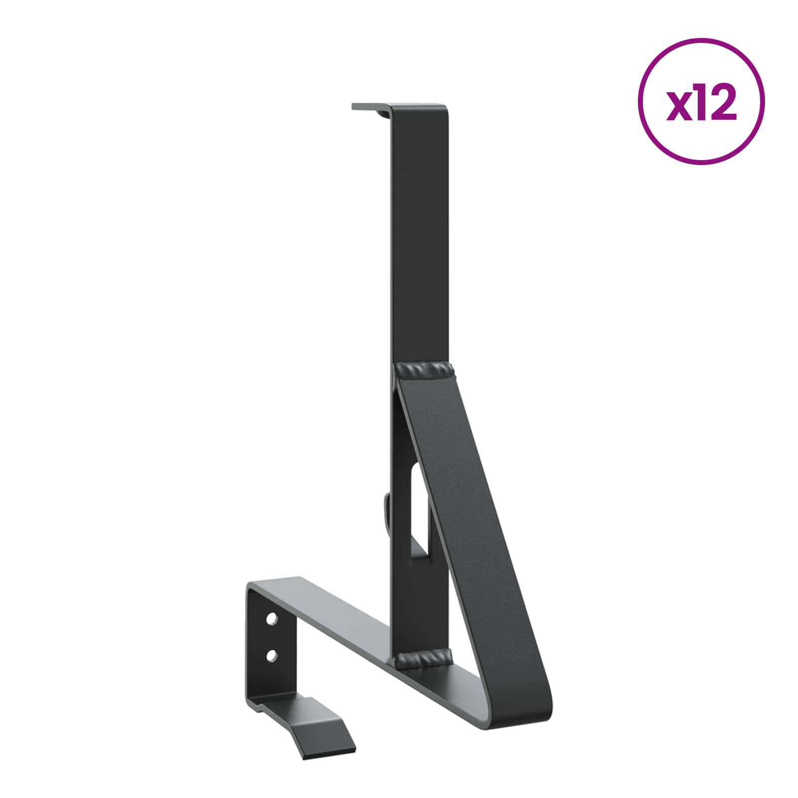 Podrška za zaštitu od snijega 12 pcs Crna 29,5 x 3 x 34,5 cm