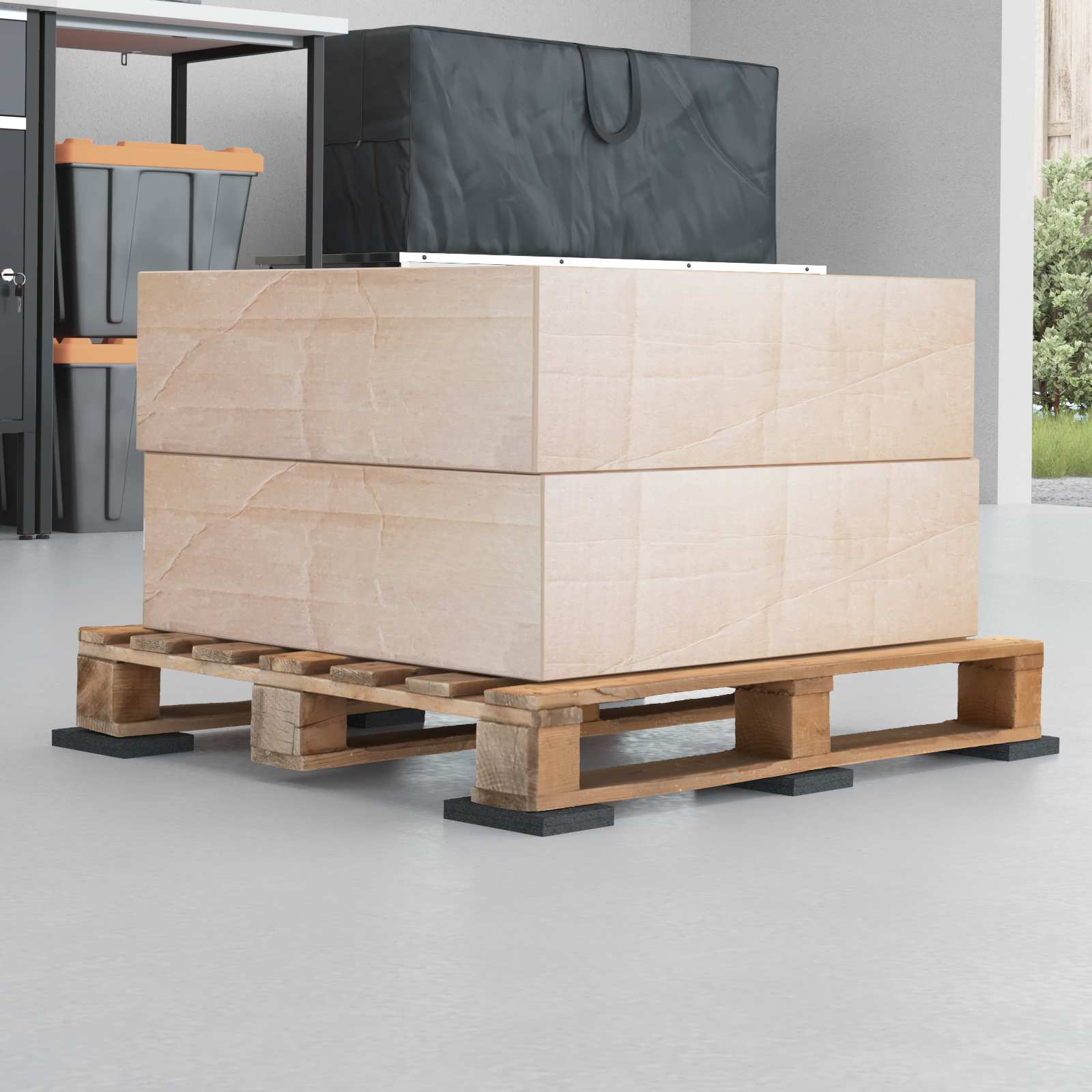 Gumenasti granulatni vanjski pod Crna 6 x 9 x 0,6 cm Guma