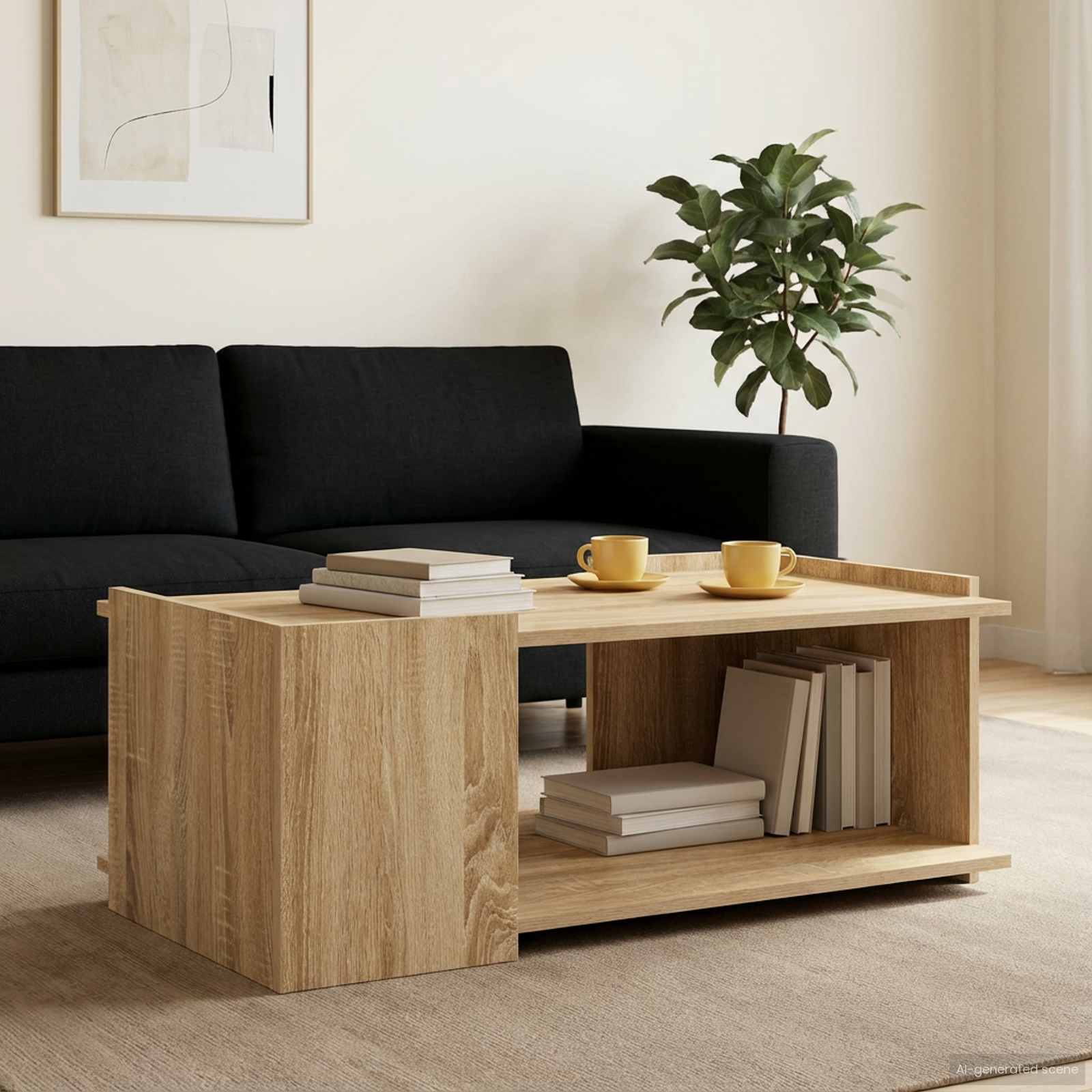 Kava Stol Hrast sonoma 90 x 50 x 33 cm Konstruirano drvo