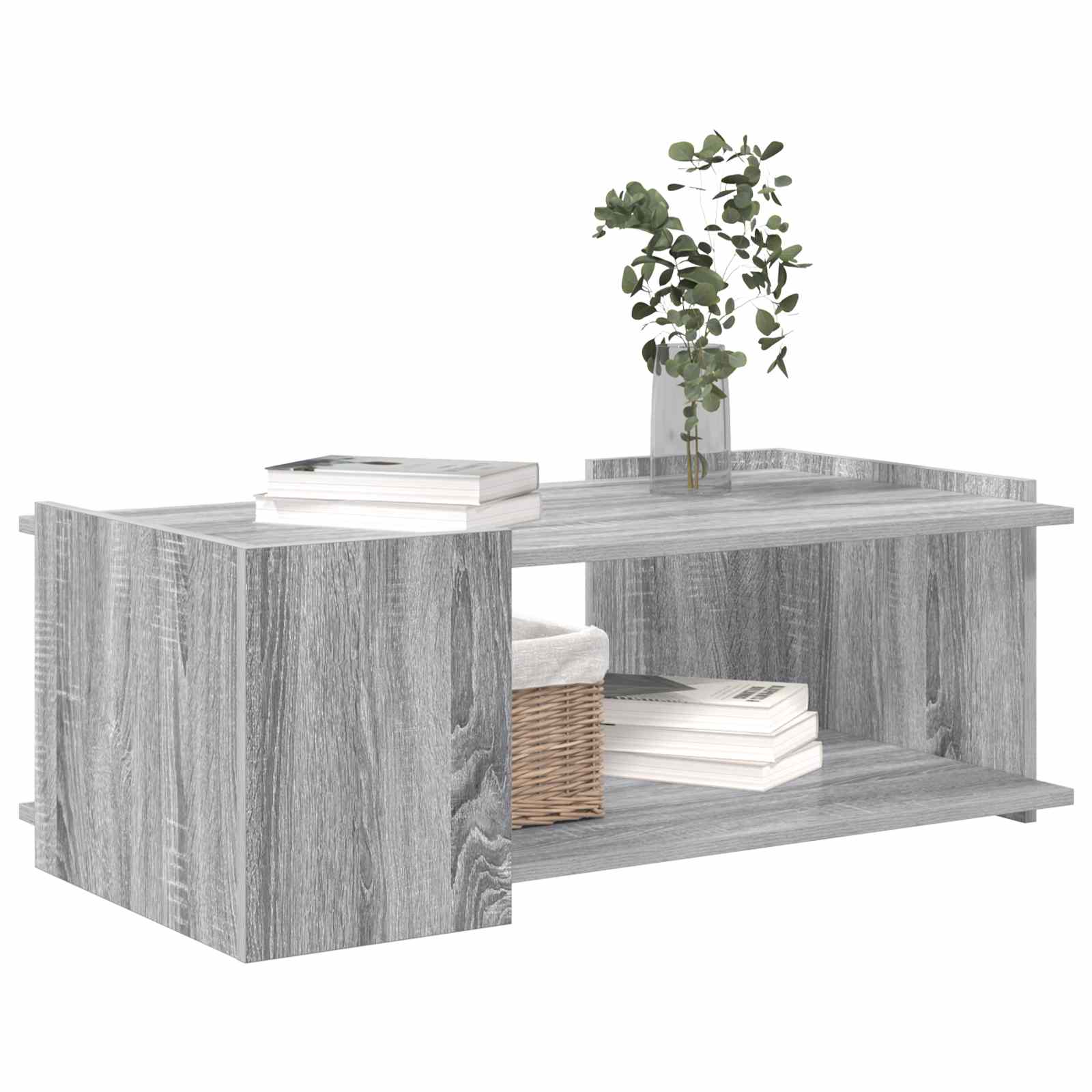 Kava Stol Siva sonoma 90 x 50 x 33 cm Konstruirano drvo