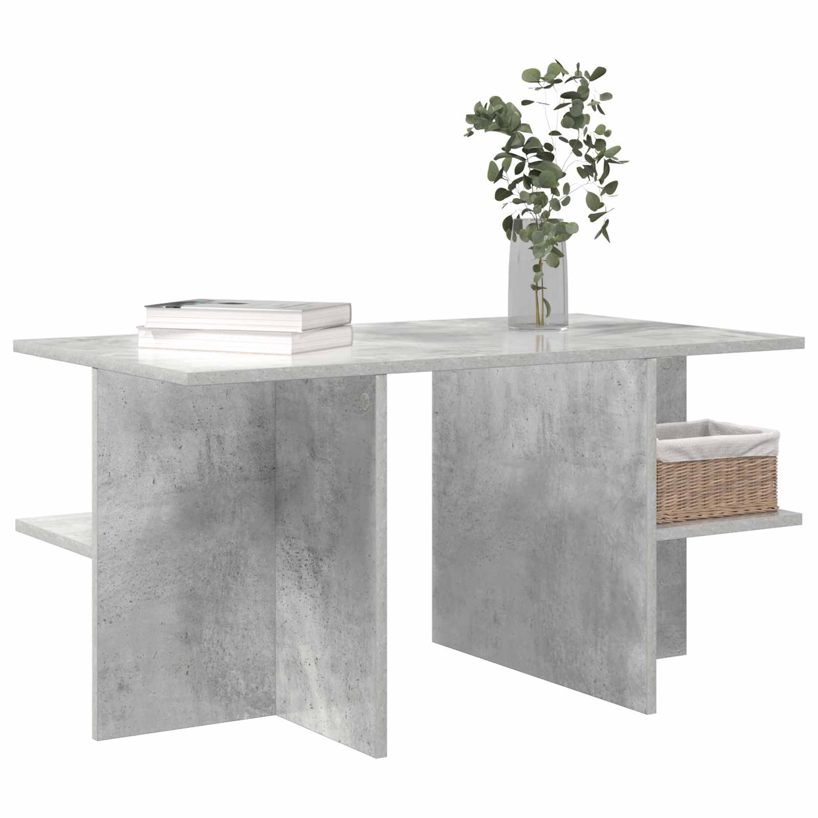 Kava Stol Betonska siva 87 x 50 x 45 cm Konstrukcijsko drvo