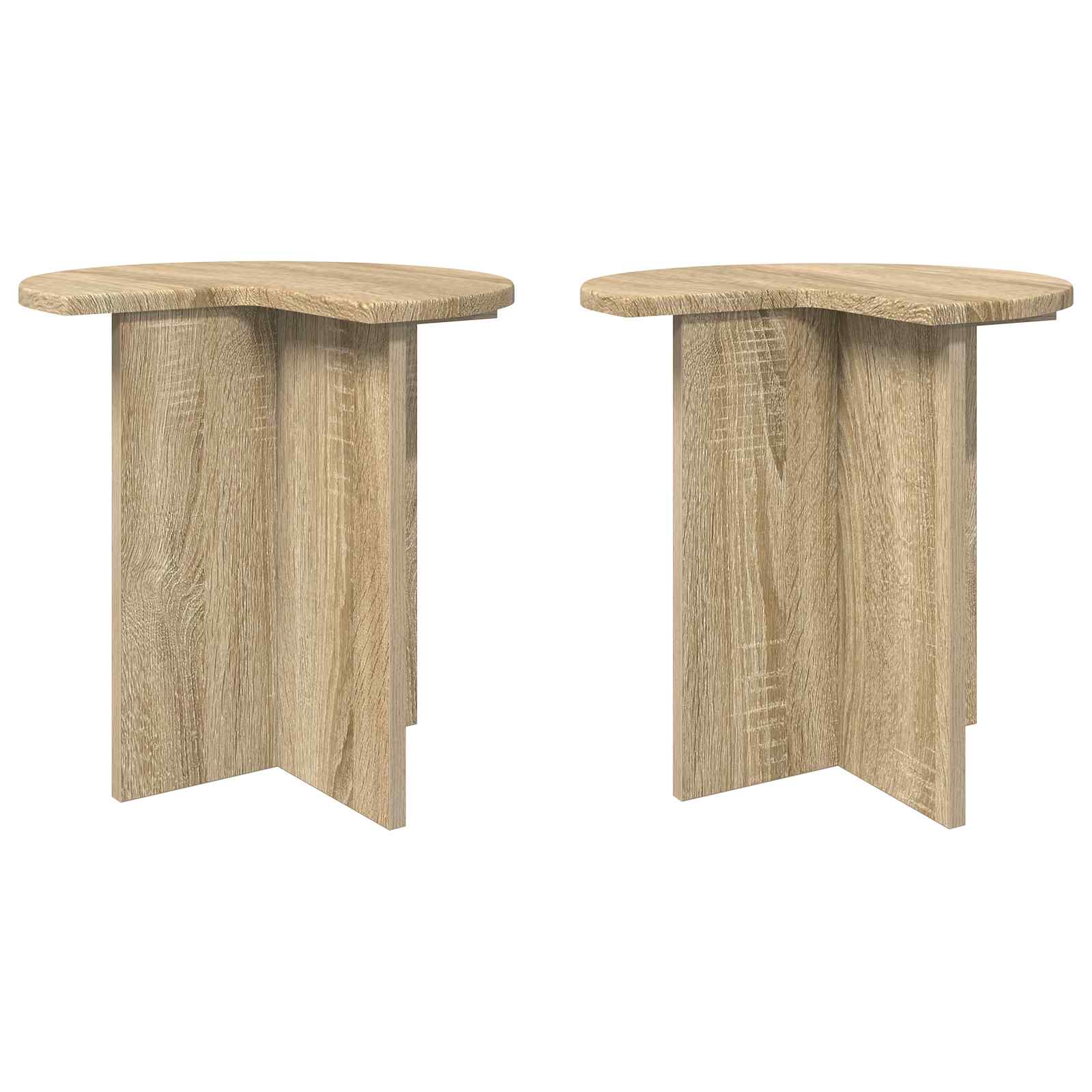 Bocni stol 2 pcs Hrast sonoma Ø 39 x 38 cm Konstruirano drvo