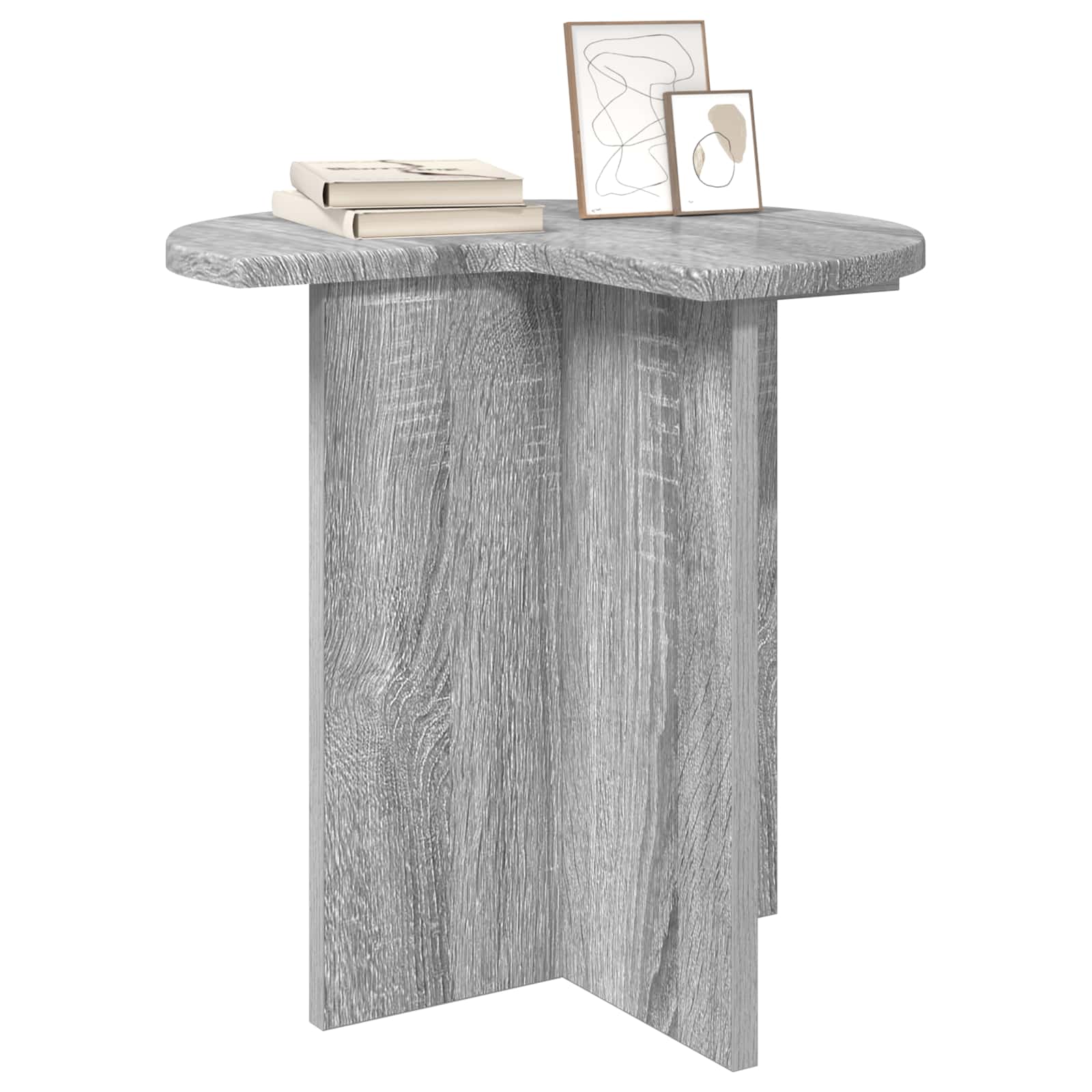 Bocni stol Siva sonoma Ø 39 x 38 cm Konstruirano drvo