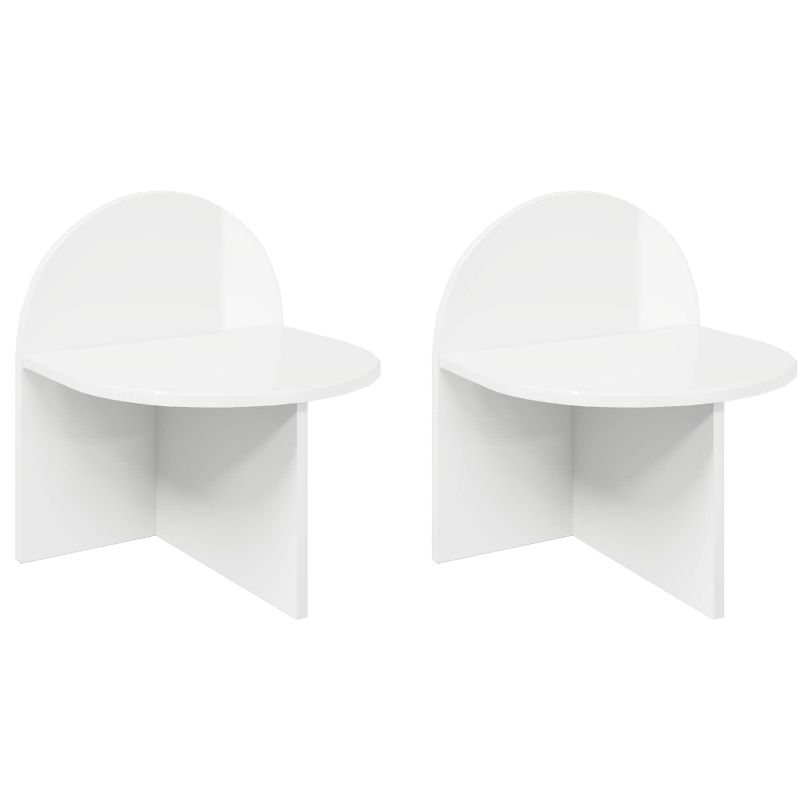 Noćni ormarić 2 pcs Bijela visokog sjaja 40 x 35,5 x 45,5 cm