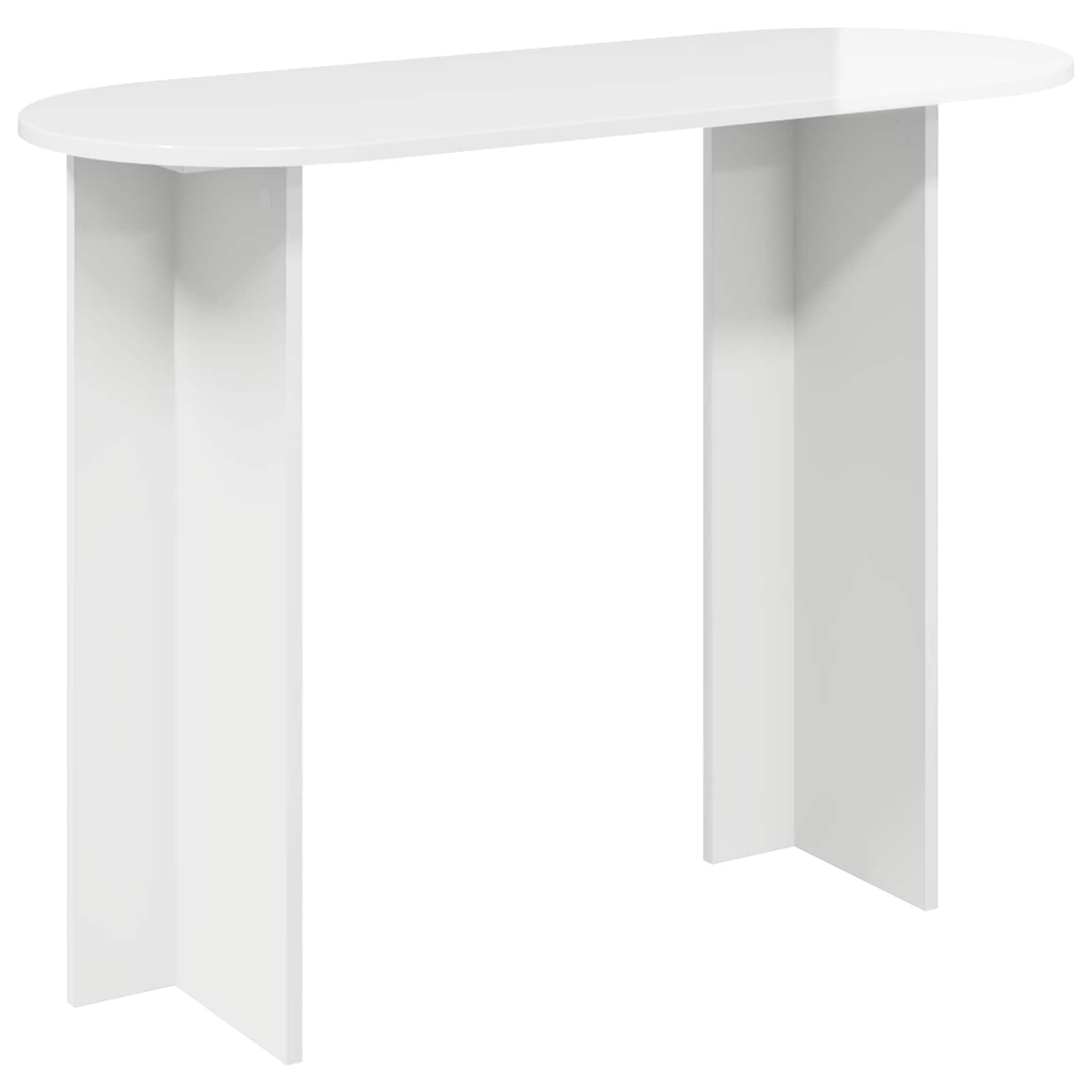 Konzolna stolica Bijela visokog sjaja 100 x 39,5 x 75 cm