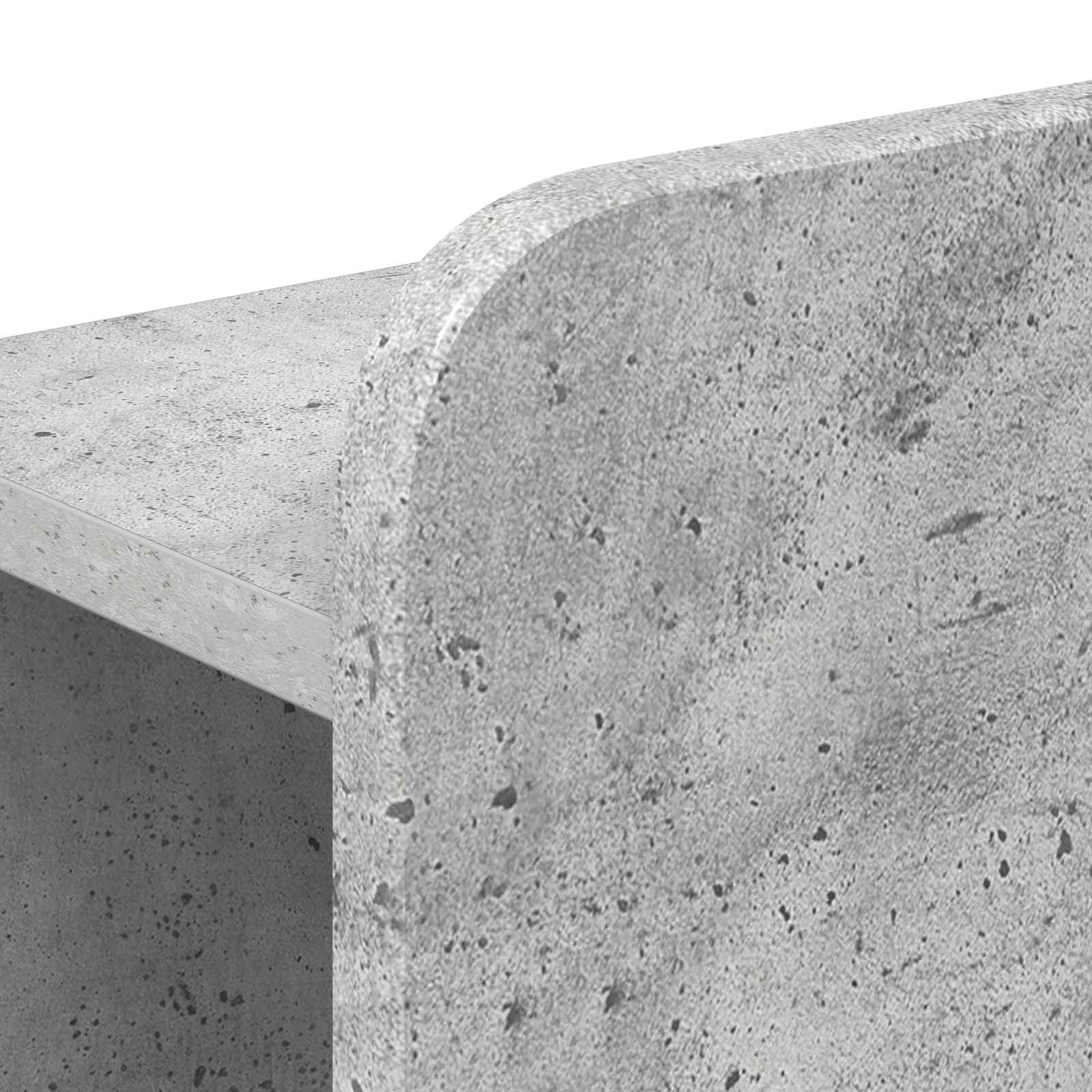 Glava kreveta s ormarićem Betonska siva Konstruirano drvo