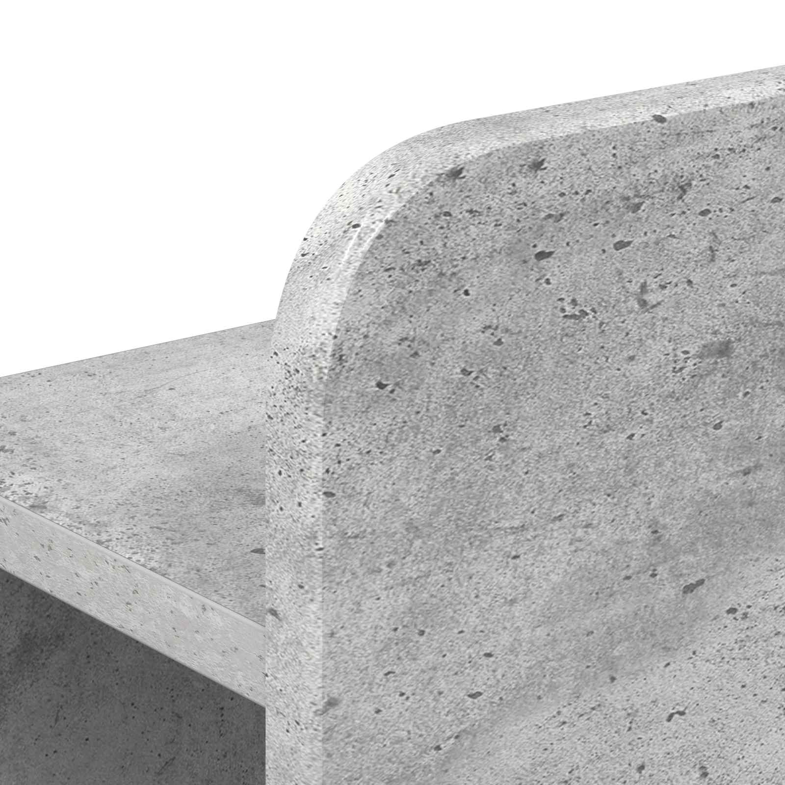 Glava kreveta s ormarićem Betonska siva Konstrukcijsko drvo