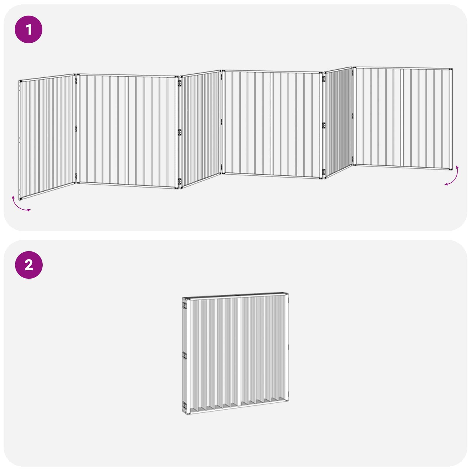 Vrata za pse 6 pcs Crna 100 x 100 cm Cinkani čelik