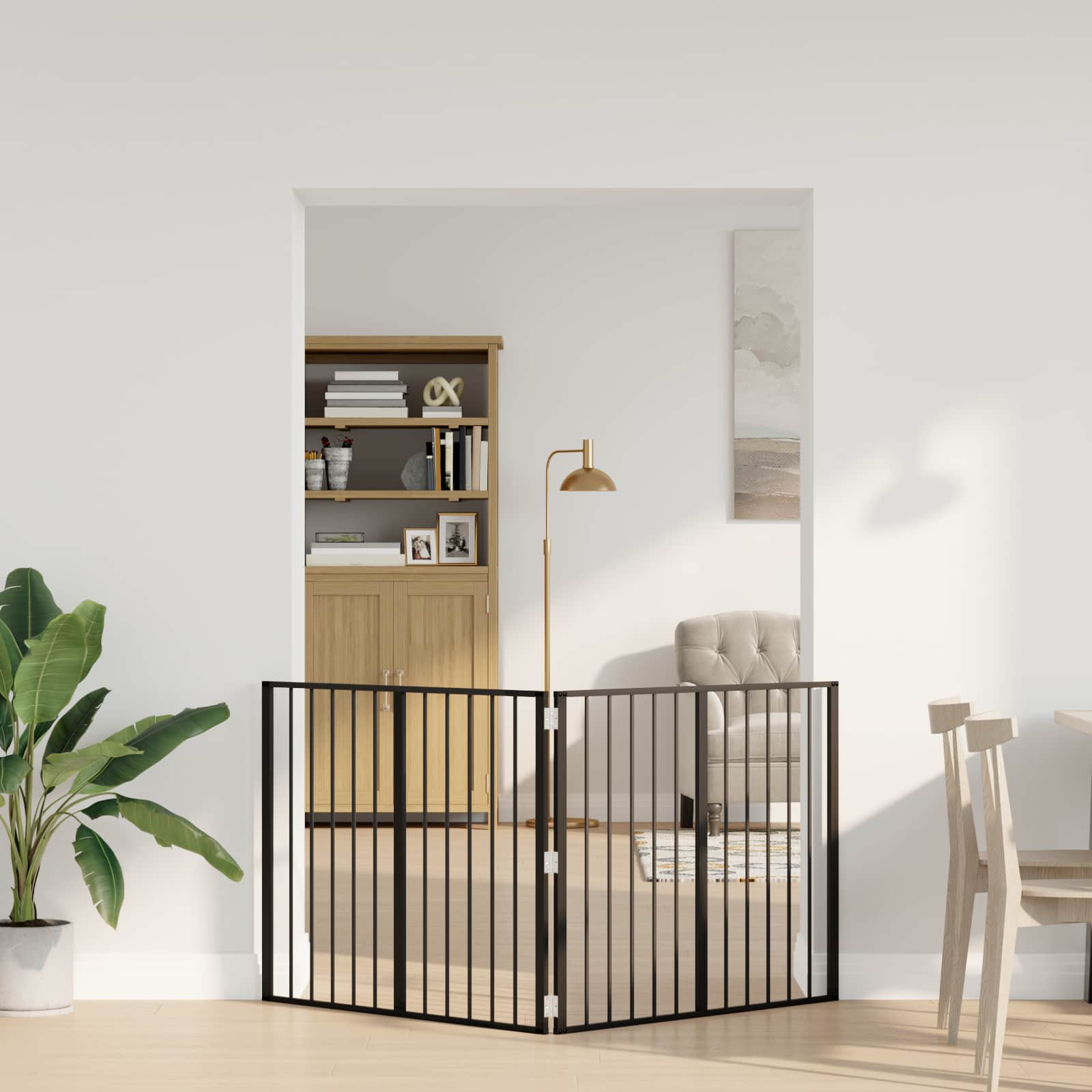 Vrata za pse 2 pcs Crna 100 x 80 cm Cinkani čelik