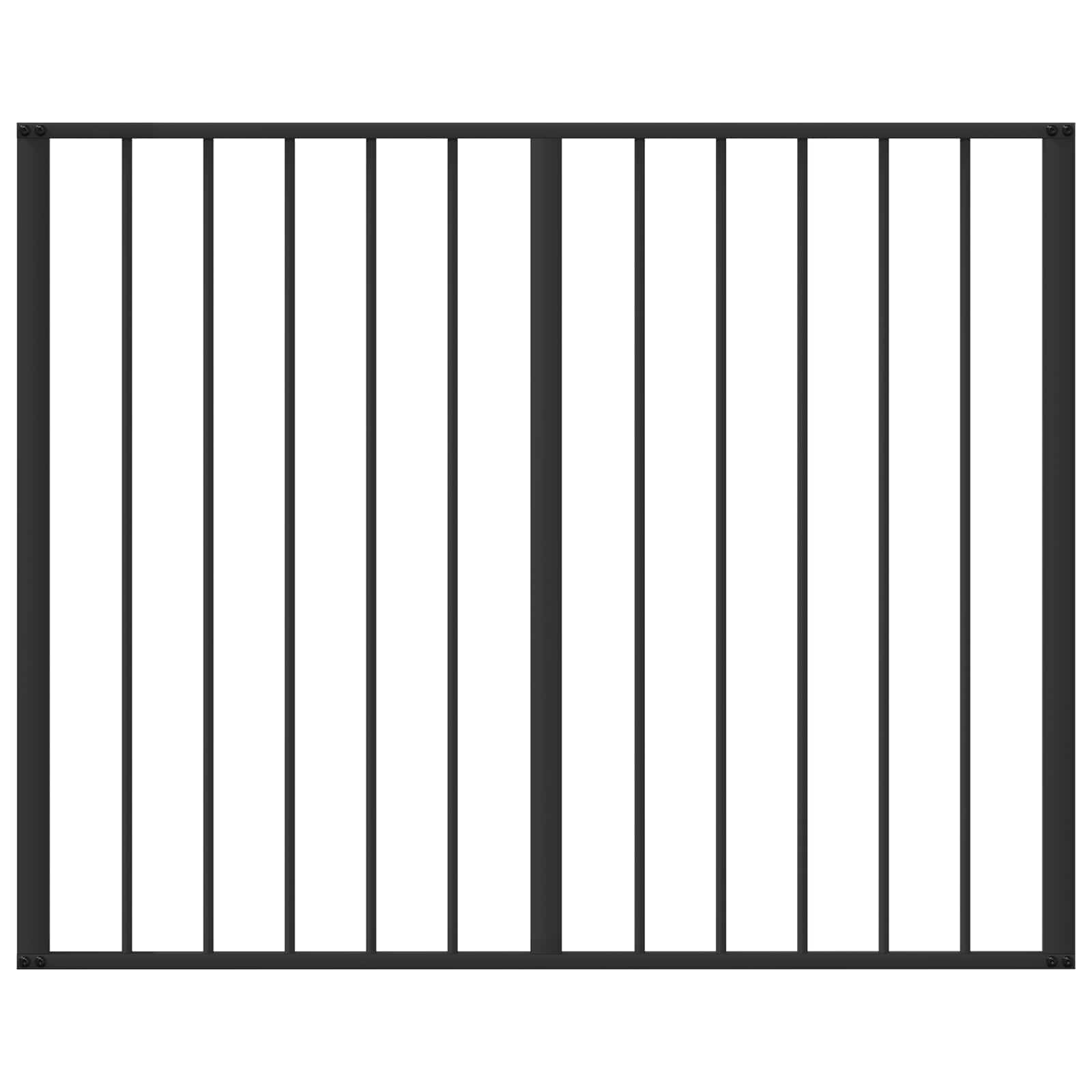 Vrata za pse 6 pcs Crna 100 x 80 cm Cinkani čelik