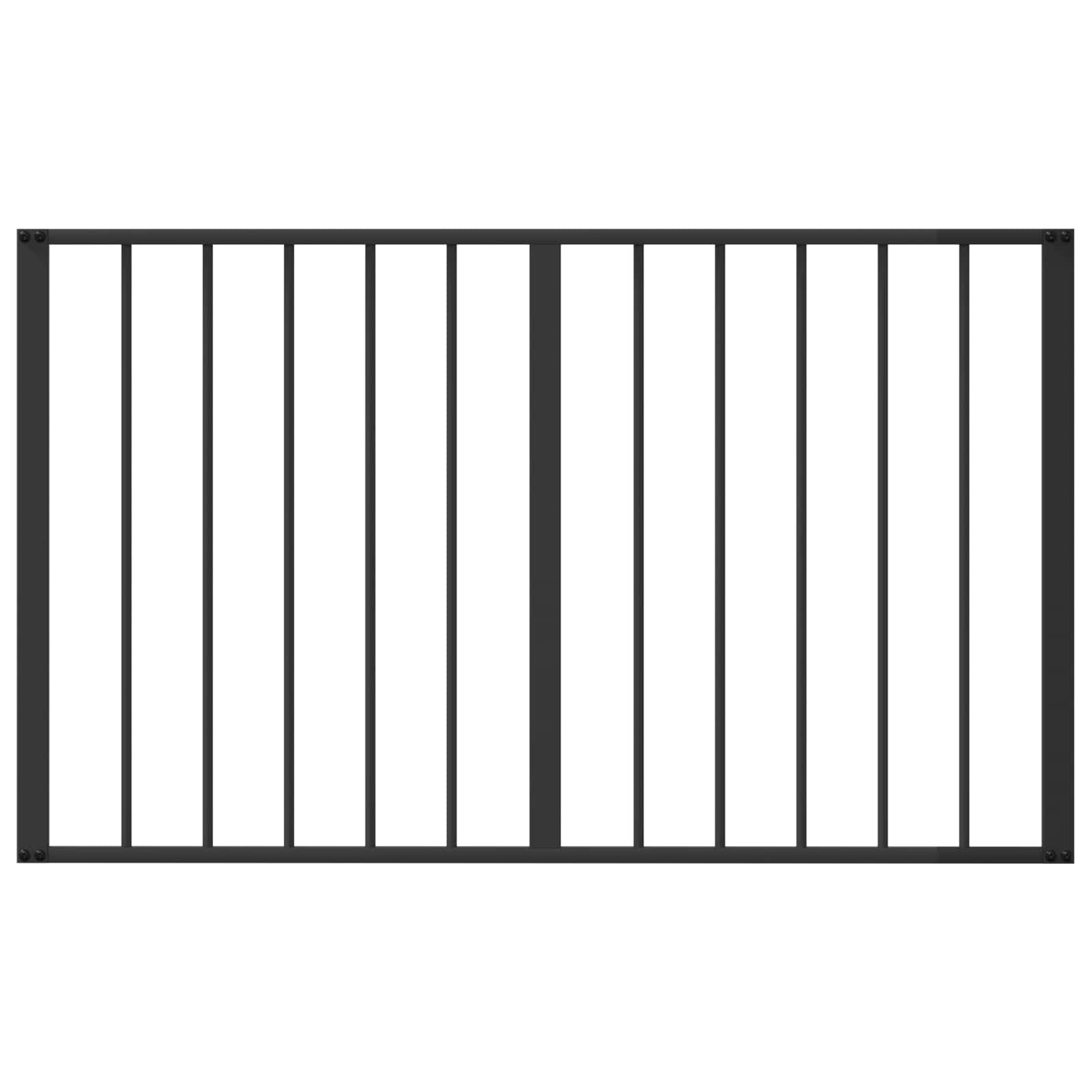 Vrata za pse 8 pcs Crna 100 x 60 cm Cinkani čelik