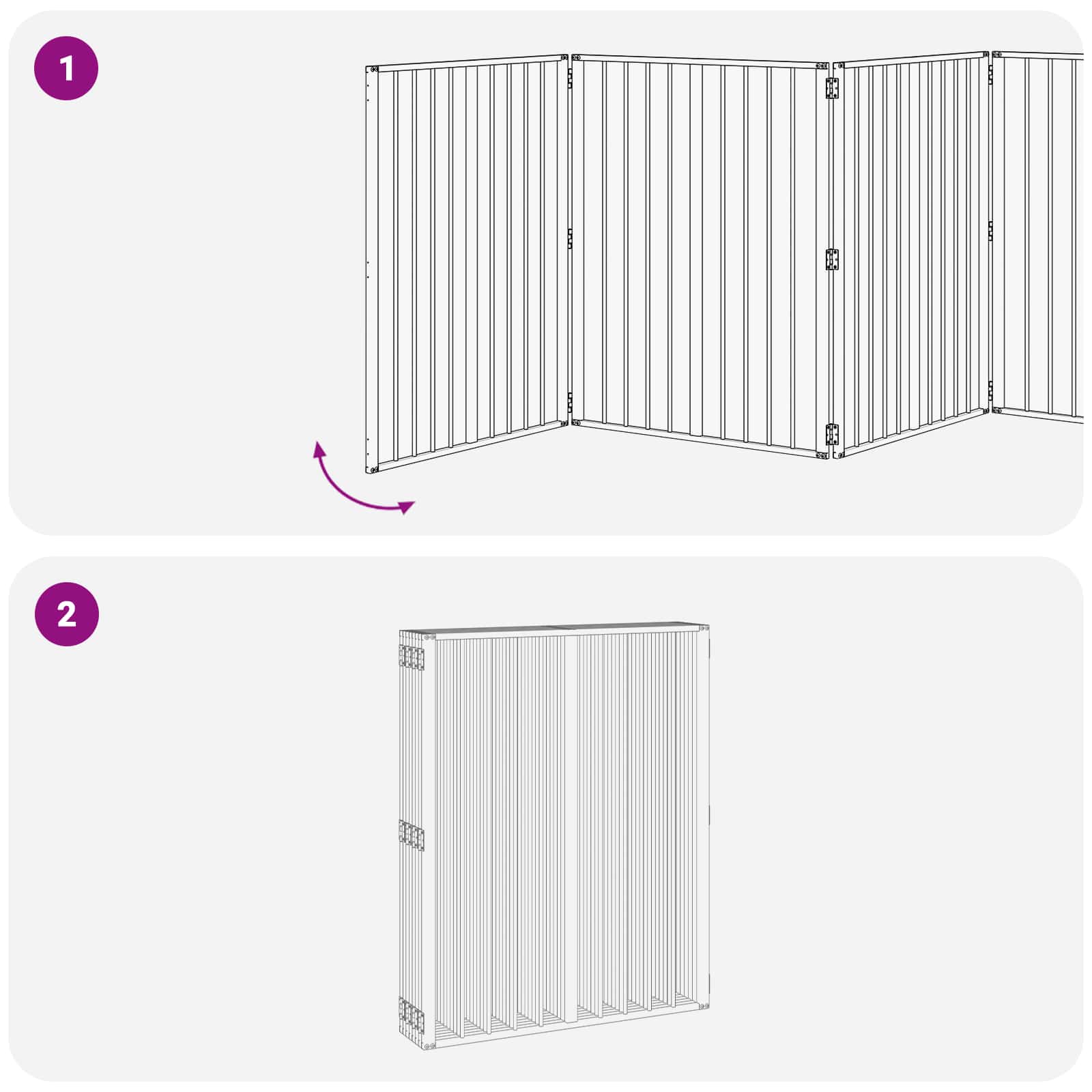 Vrata za pse 8 pcs Crna 80 x 100 cm Cinkani čelik