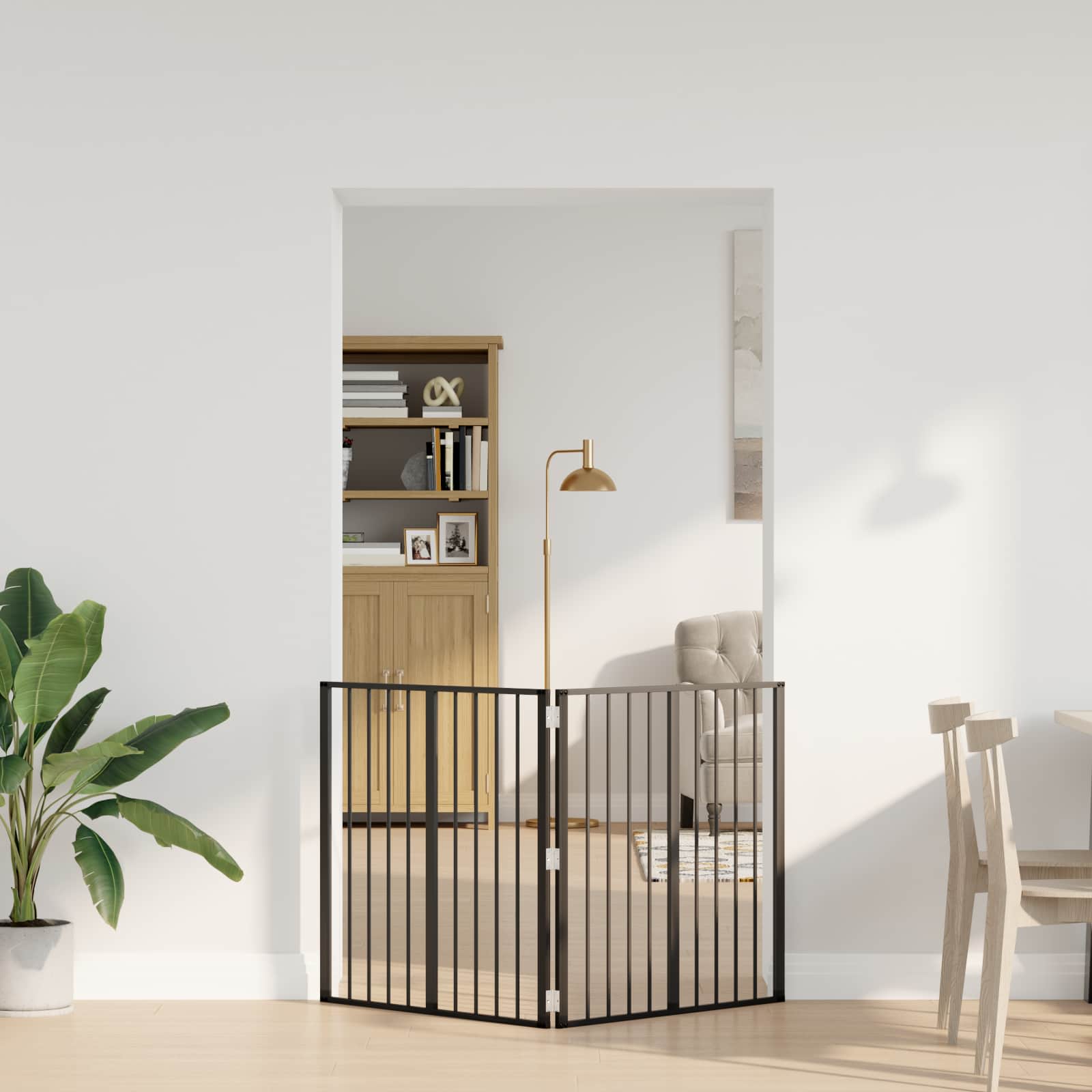 Vrata za pse 2 pcs Crna 80 x 80 cm Cinkani čelik