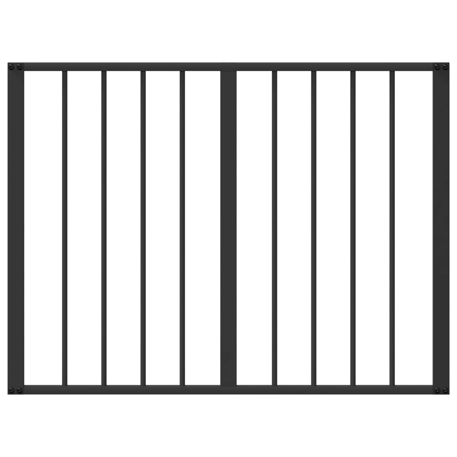 Vrata za pse 6 pcs Crna 80 x 60 cm Cinkani čelik