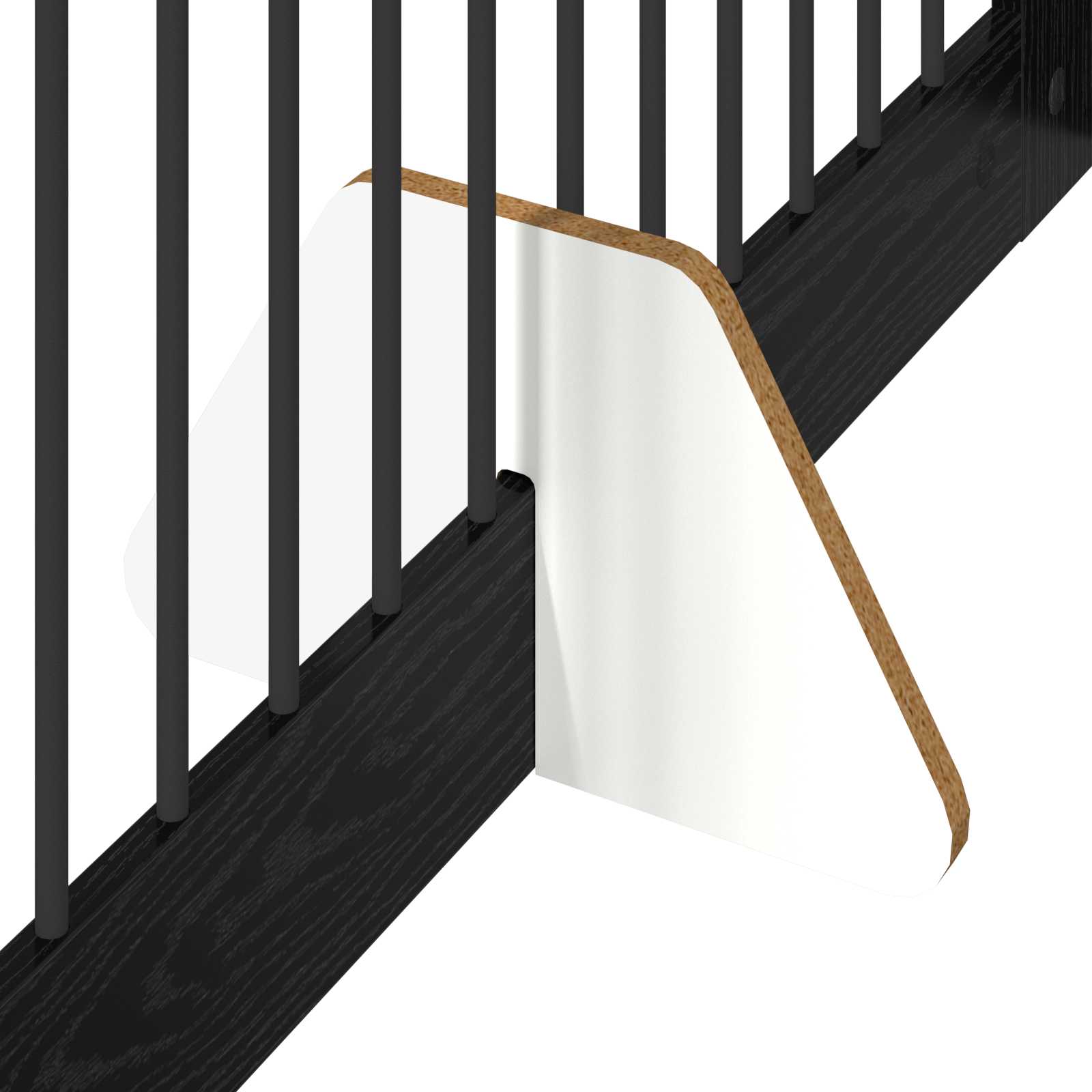 Vrata za pse s postoljem 2 pcs Crni hrast 100 x 100 cm