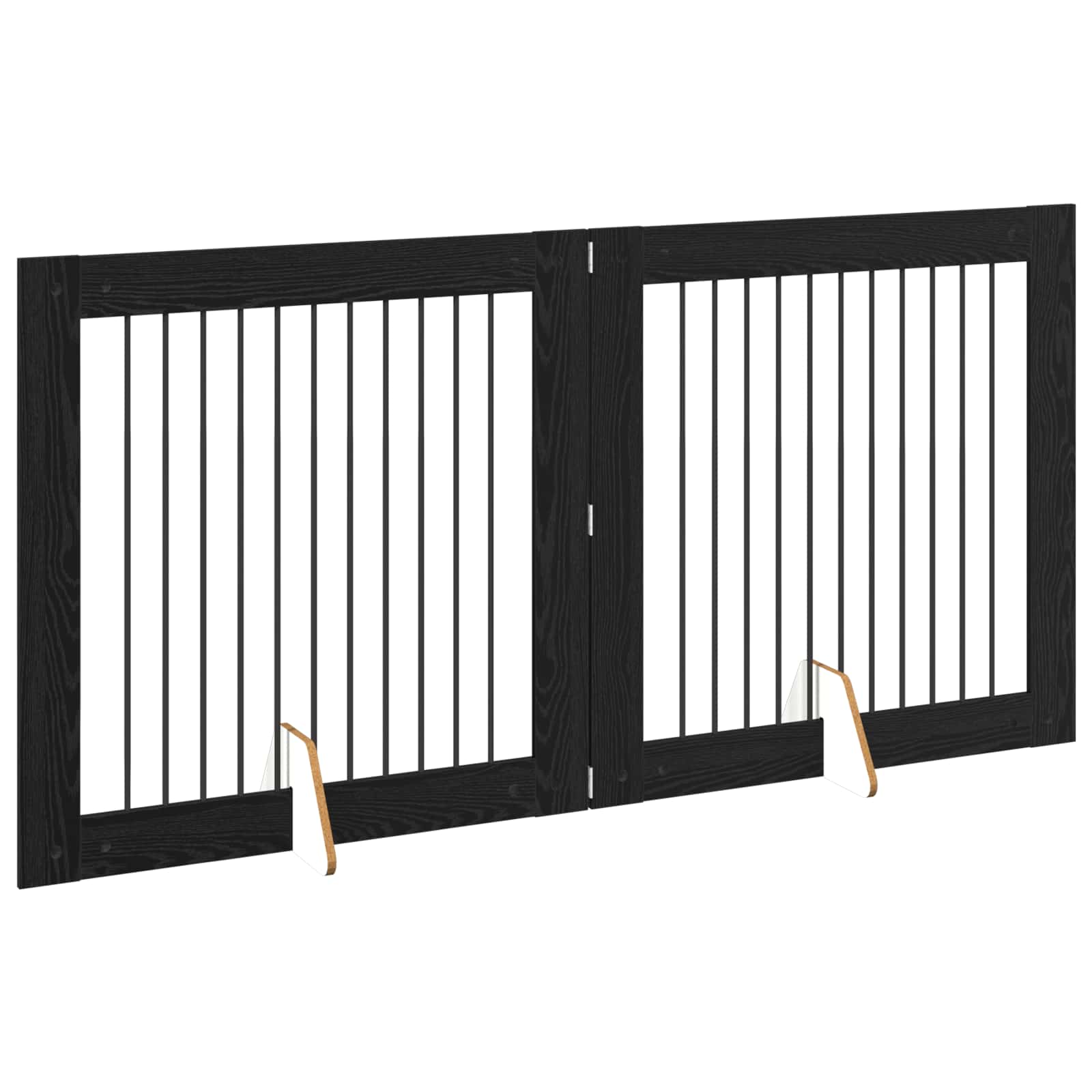 Vrata za pse s postoljem 2 pcs Crni hrast 100 x 100 cm