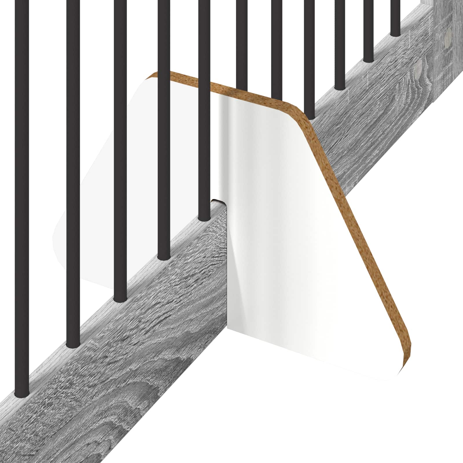 Vrata za pse s postoljem 2 pcs Siva sonoma 100 x 100 cm