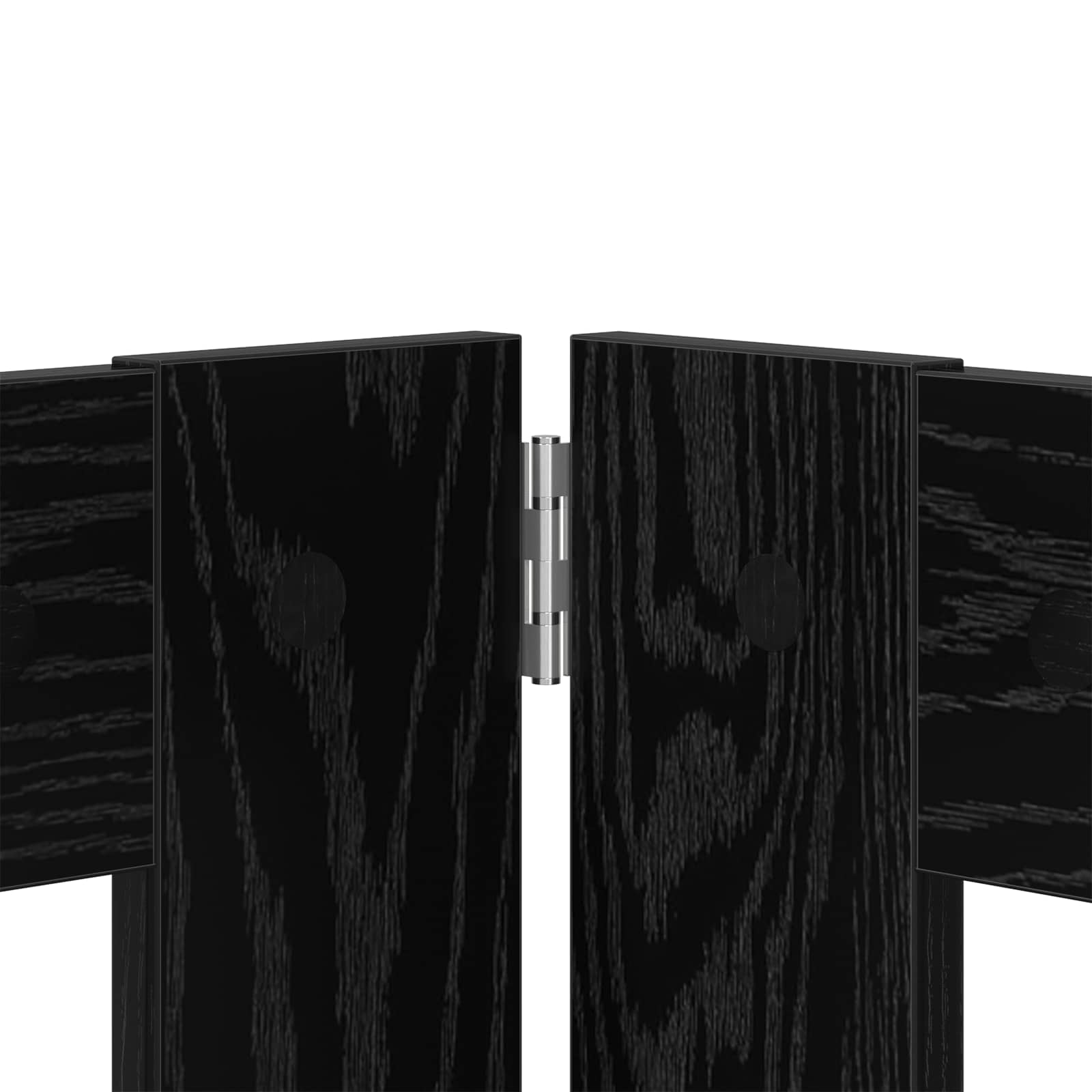 Vrata za pse s postoljem 4 pcs Crni hrast 100 x 100 cm