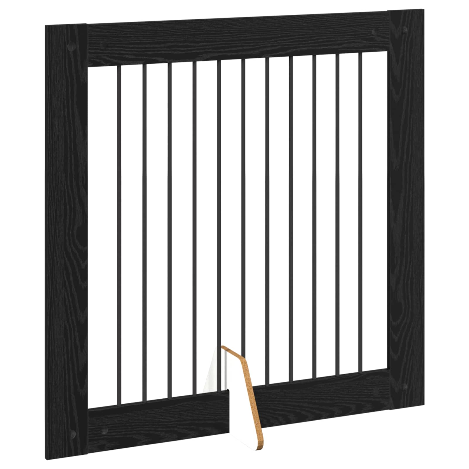 Vrata za pse s postoljem 4 pcs Crni hrast 100 x 100 cm