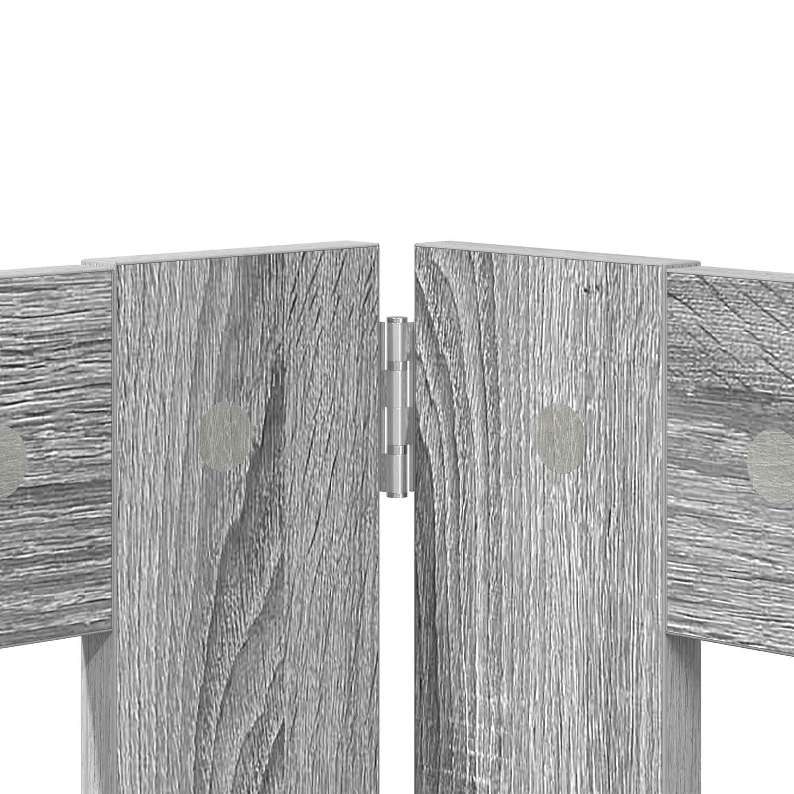 Vrata za pse s postoljem 4 pcs Siva sonoma 100 x 100 cm
