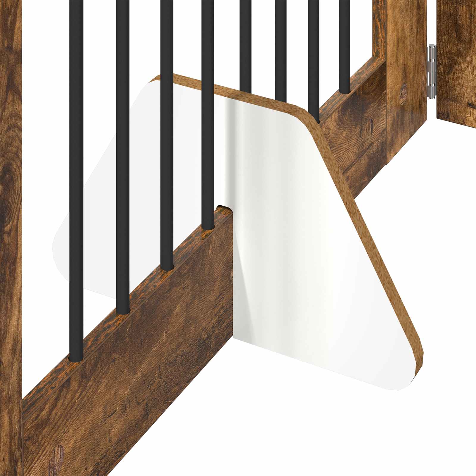 Vrata za pse s postoljem 2 pcs Dimljeni hrast 80 x 100 cm