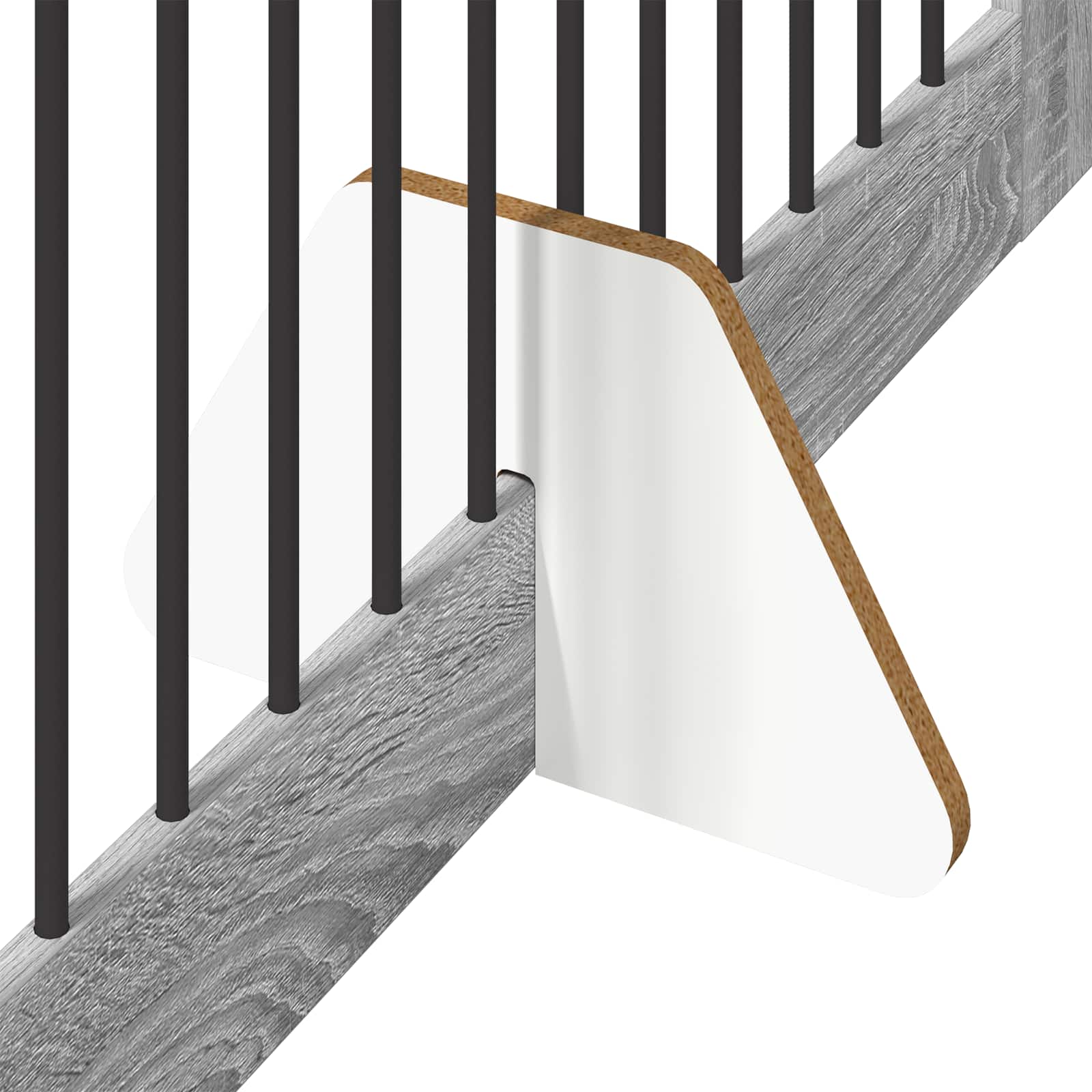 Vrata za pse s postoljem 2 pcs Siva sonoma 100 x 80 cm