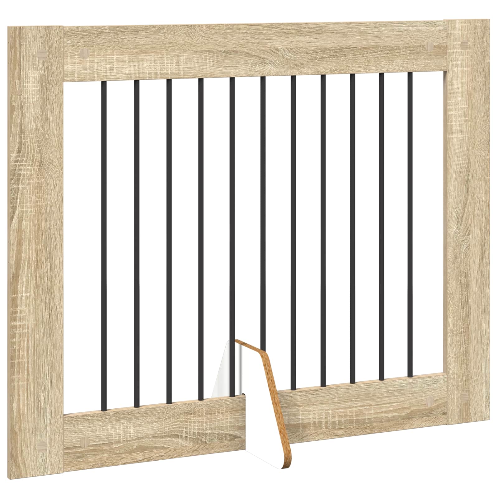 Vrata za pse s postoljem 4 pcs Hrast sonoma 100 x 80 cm