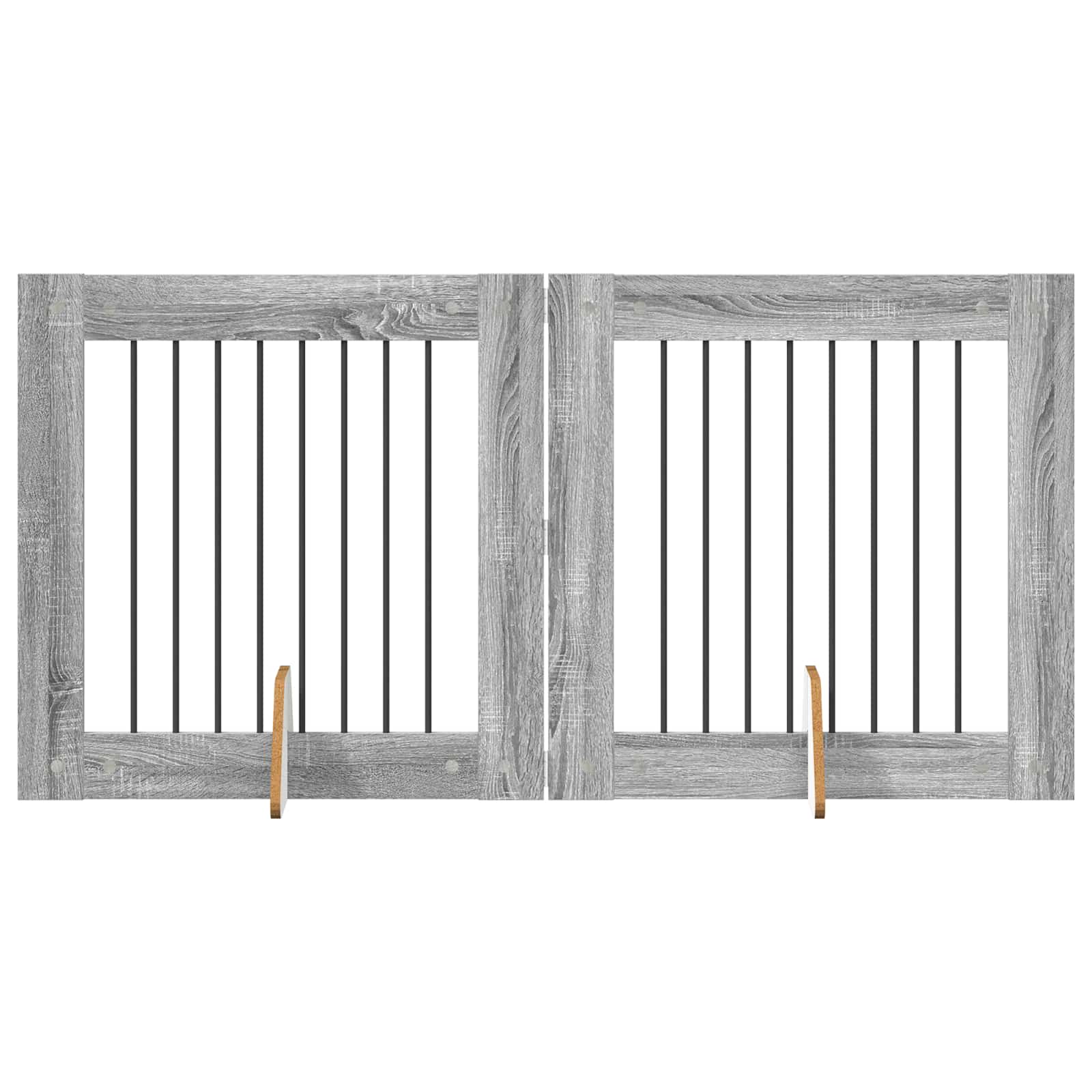 Vrata za pse s postoljem 2 pcs Siva sonoma 80 x 80 cm