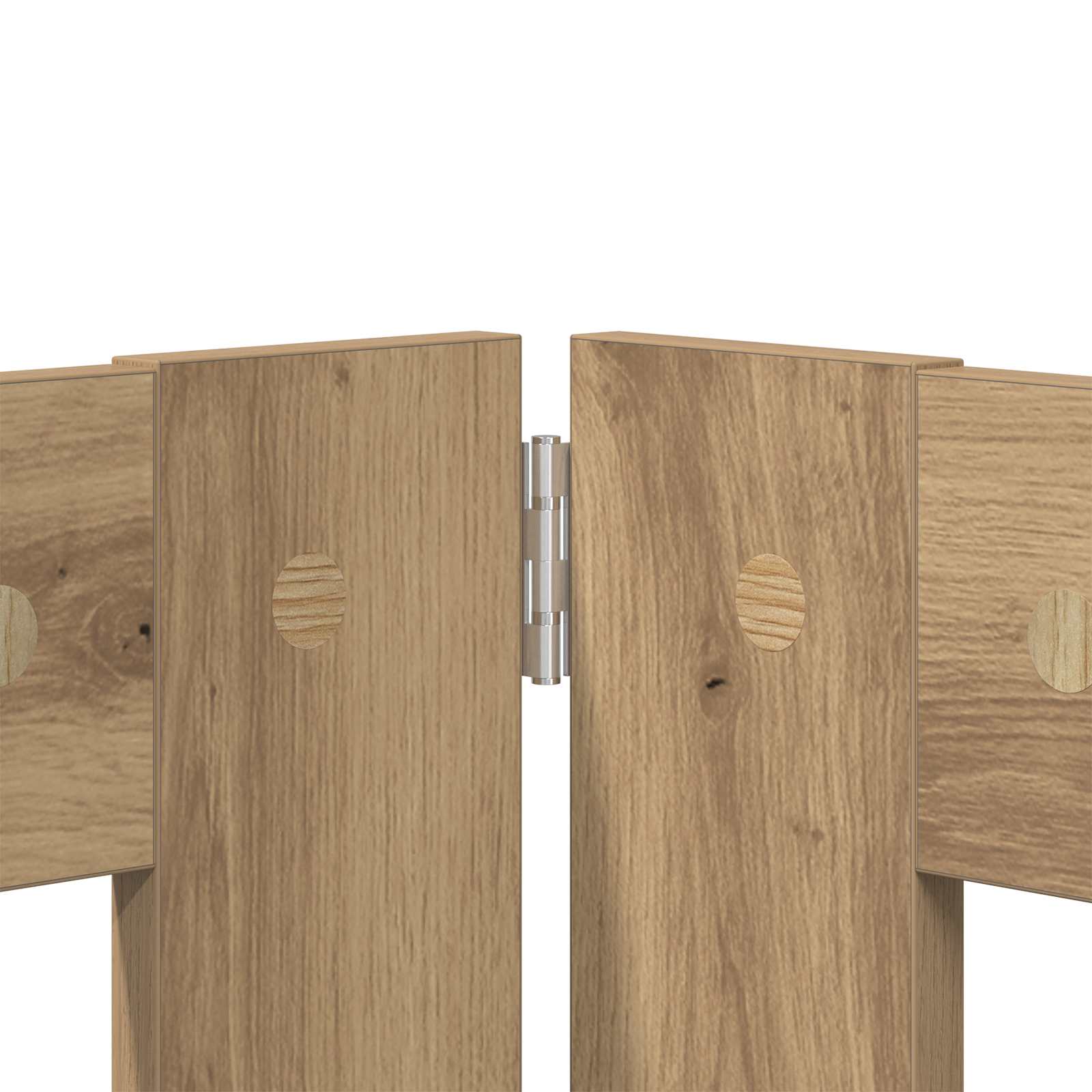 Vrata za pse s postoljem 2 pcs Hrast artisan 80 x 80 cm