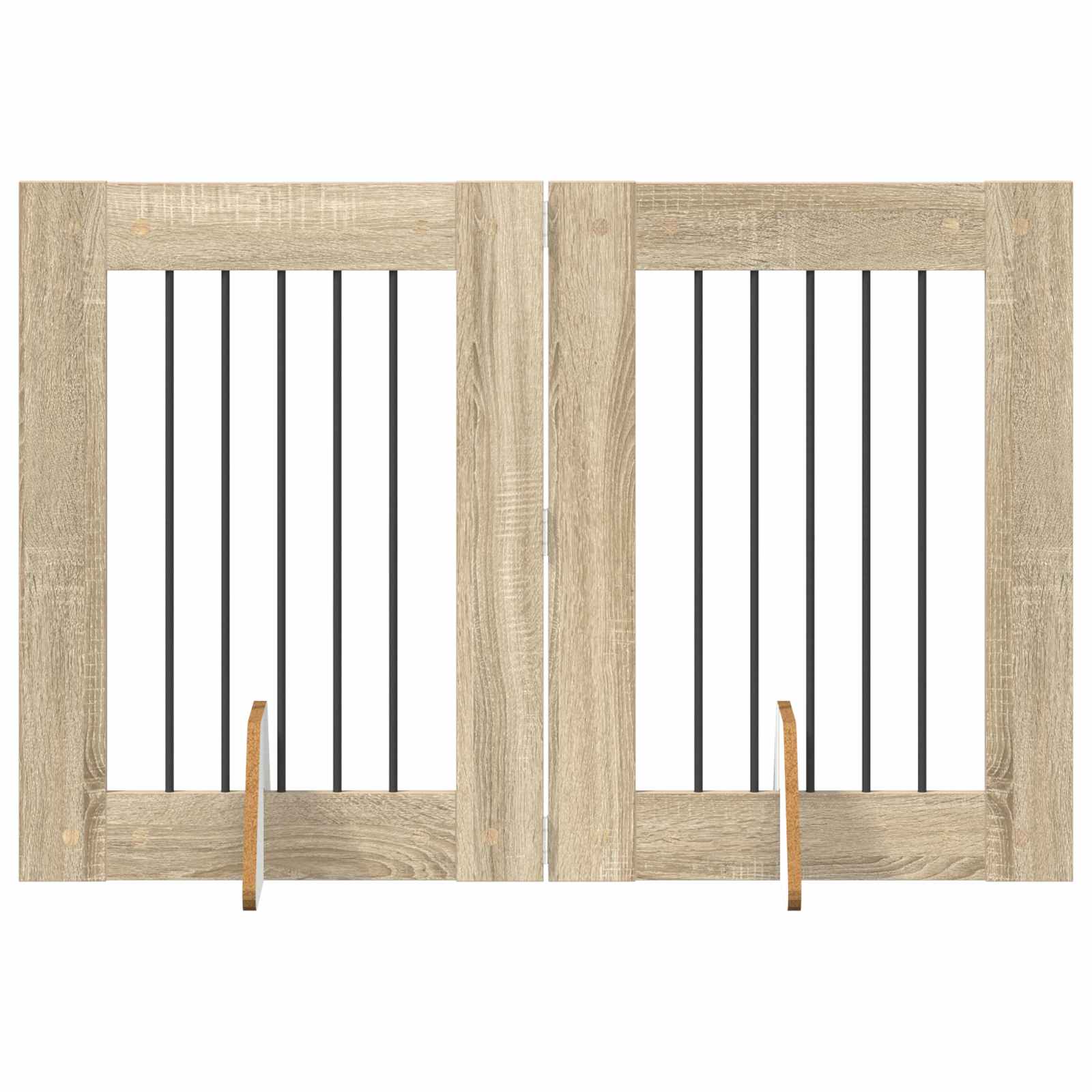Vrata za pse s postoljem 2 pcs Hrast sonoma 60 x 80 cm