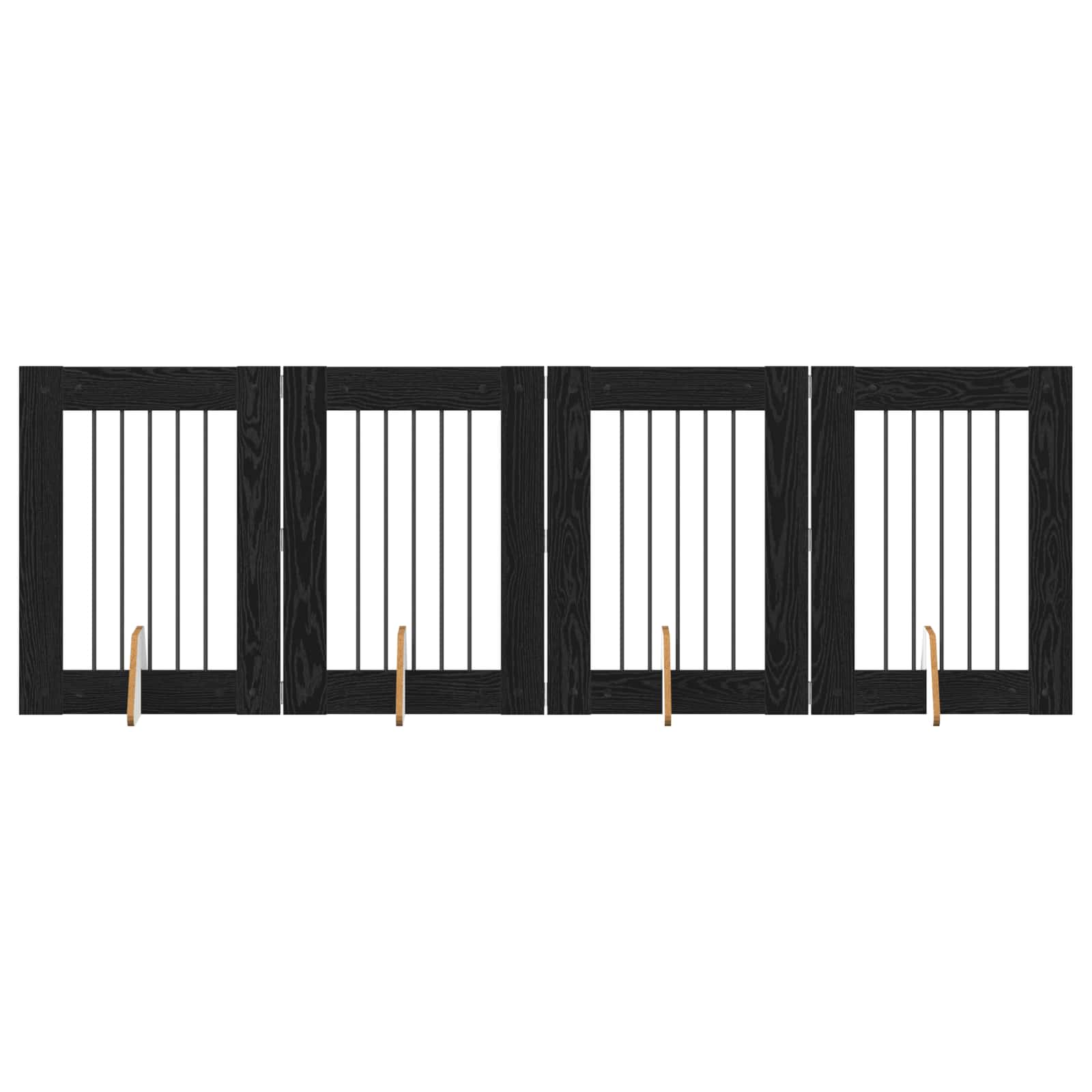 Vrata za pse s postoljem 4 pcs Crni hrast 60 x 80 cm