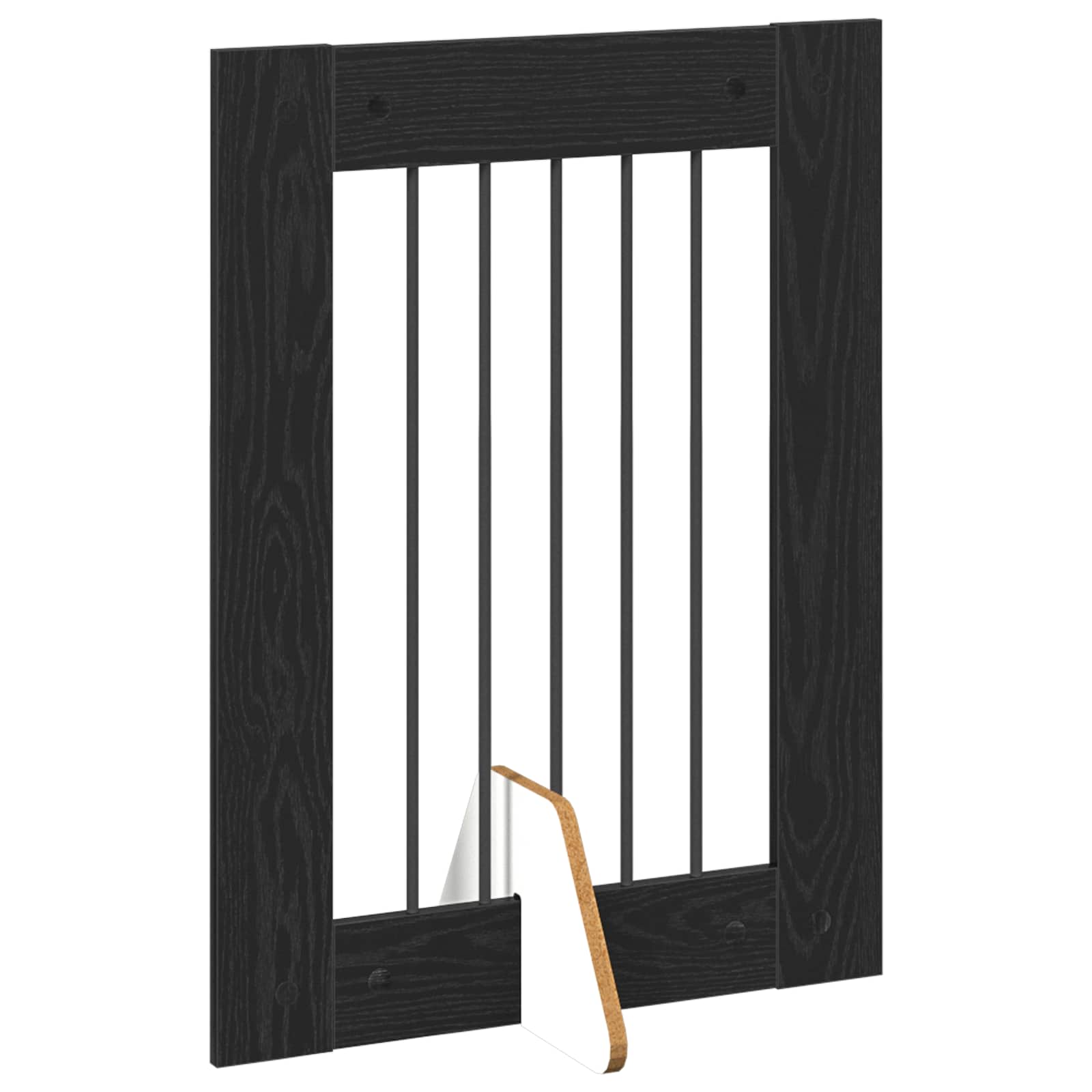 Vrata za pse s postoljem 4 pcs Crni hrast 60 x 80 cm