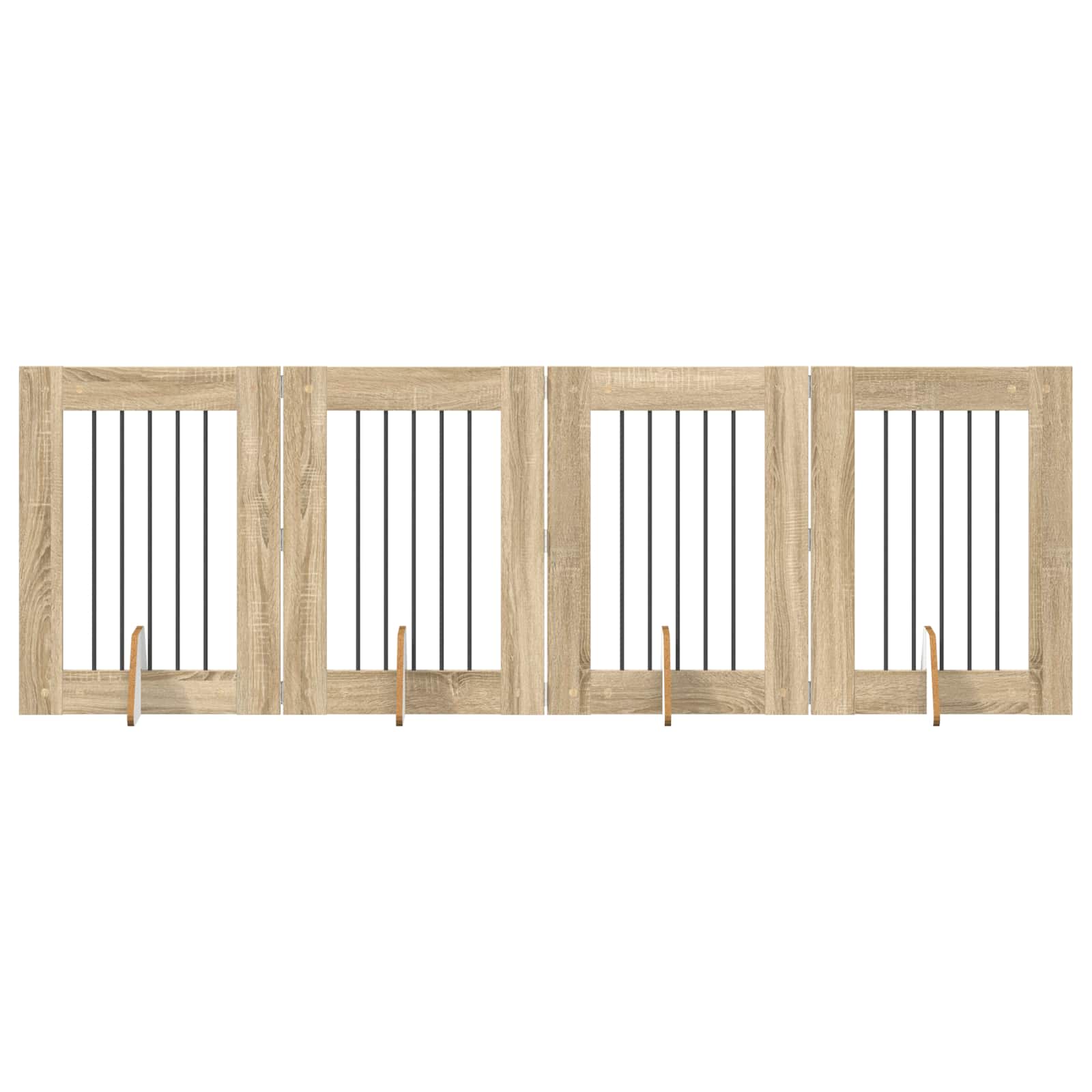 Vrata za pse s postoljem 4 pcs Hrast sonoma 60 x 80 cm