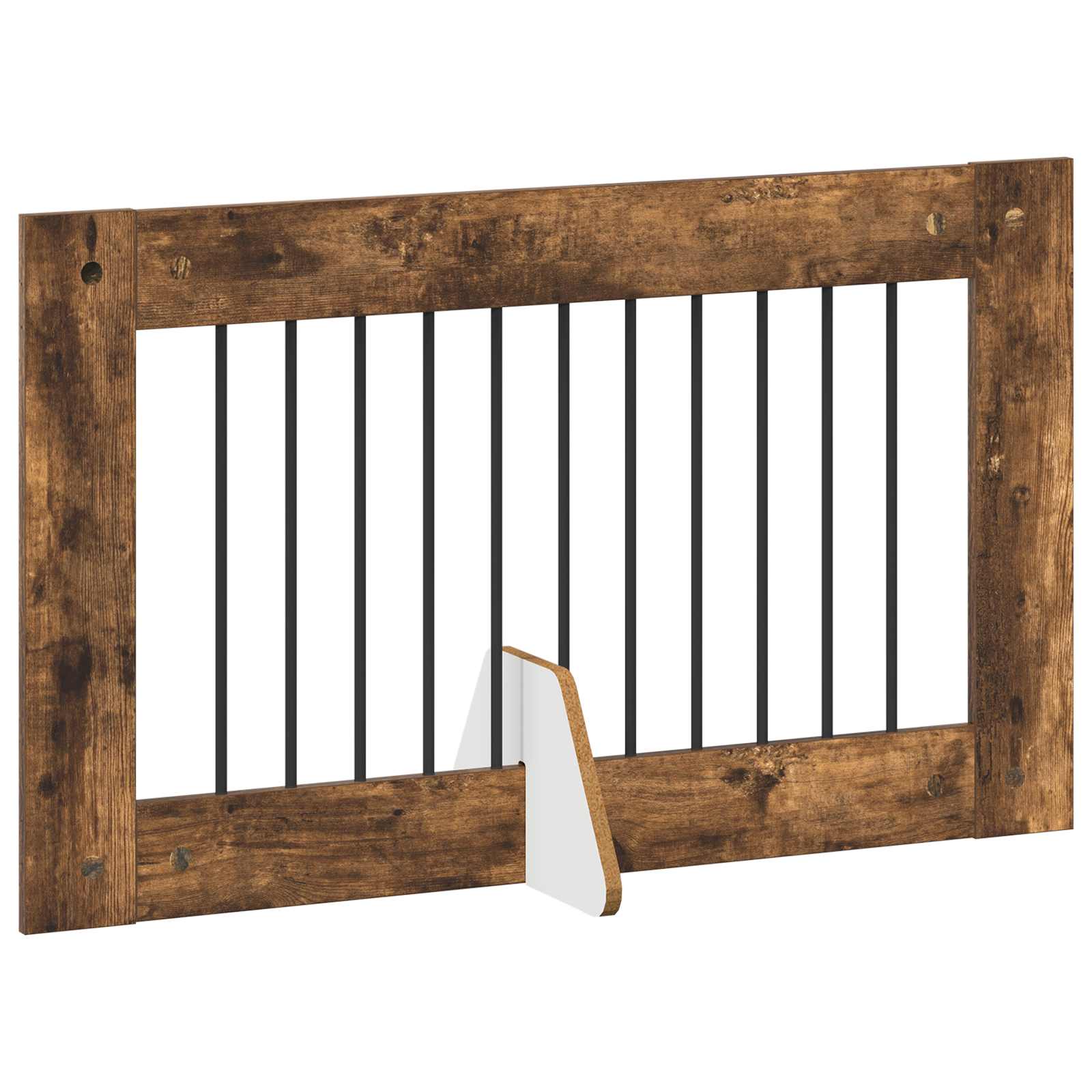 Vrata za pse s postoljem 2 pcs Dimljeni hrast 100 x 60 cm