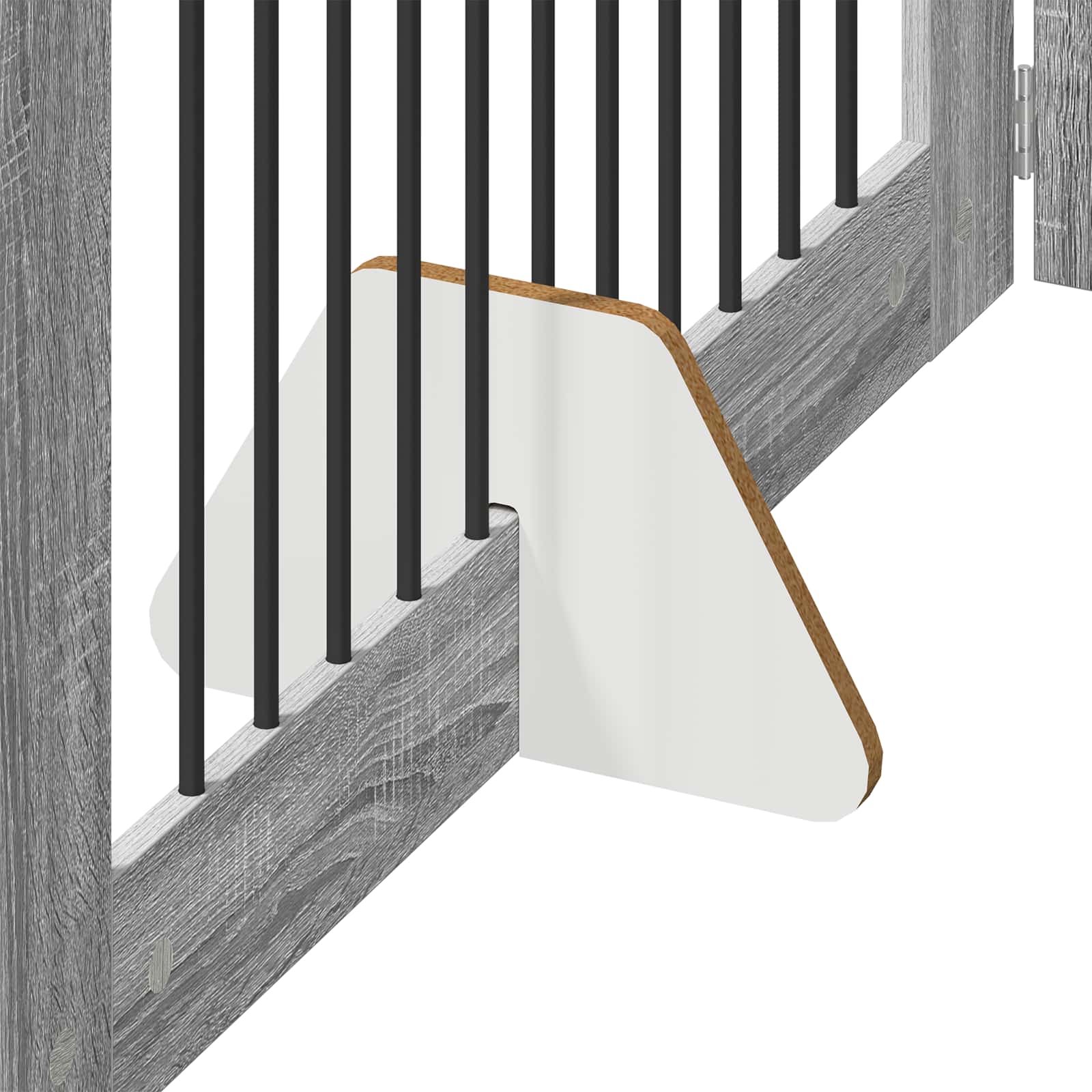 Vrata za pse s postoljem 2 pcs Siva sonoma 100 x 60 cm
