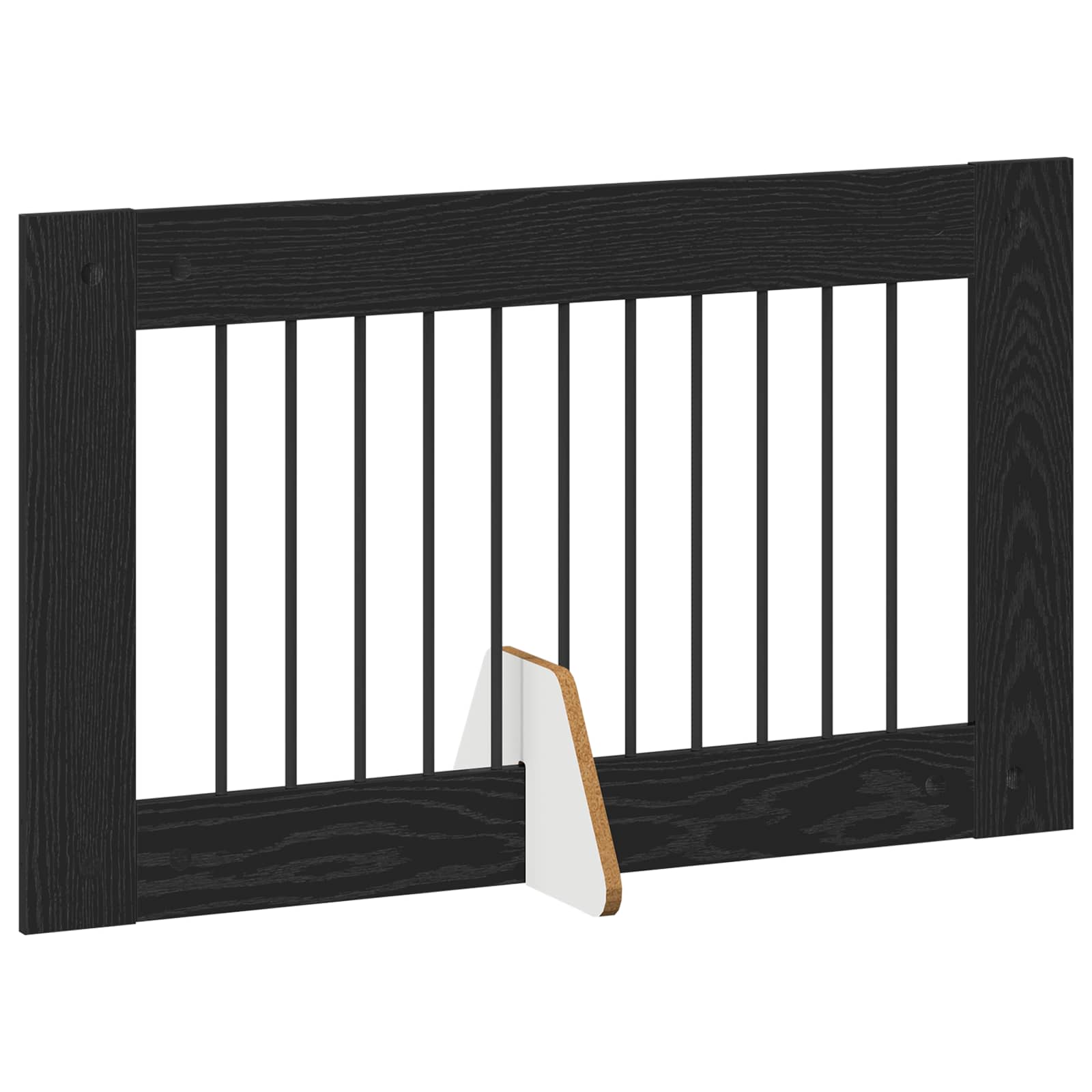 Vrata za pse s postoljem 4 pcs Crni hrast 100 x 60 cm