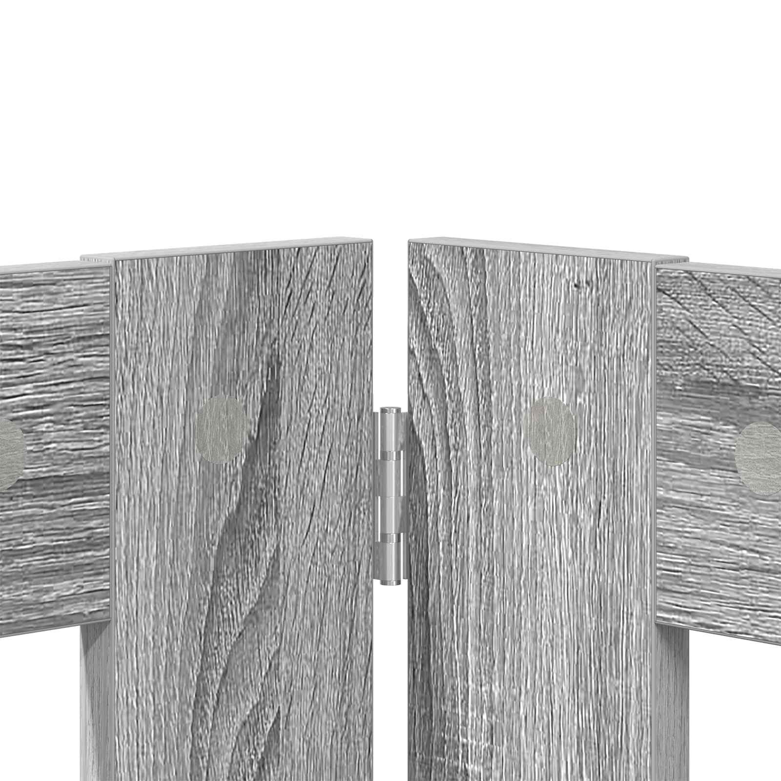 Vrata za pse s postoljem 4 pcs Siva sonoma 100 x 60 cm