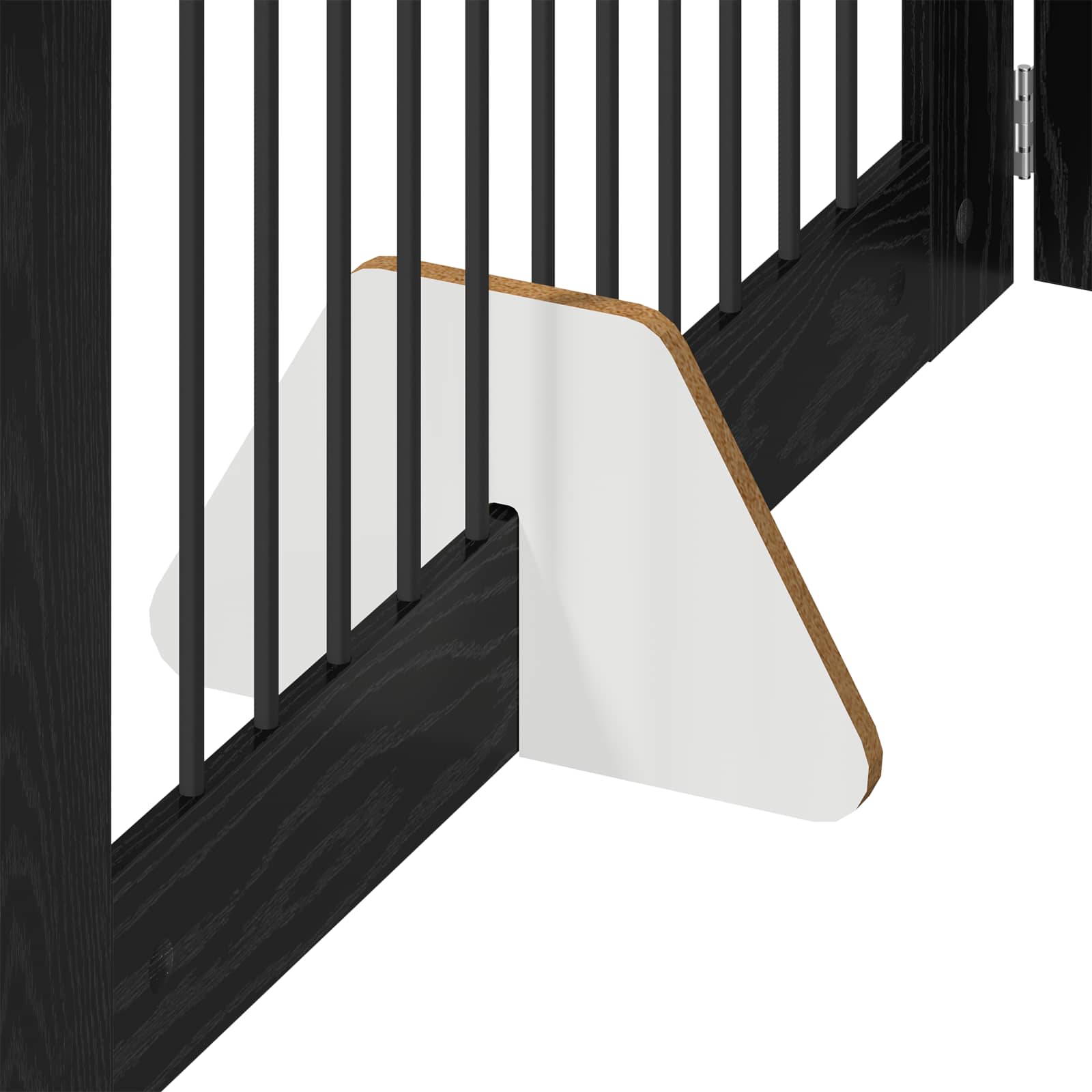 Vrata za pse s postoljem 6 pcs Crni hrast 100 x 60 cm