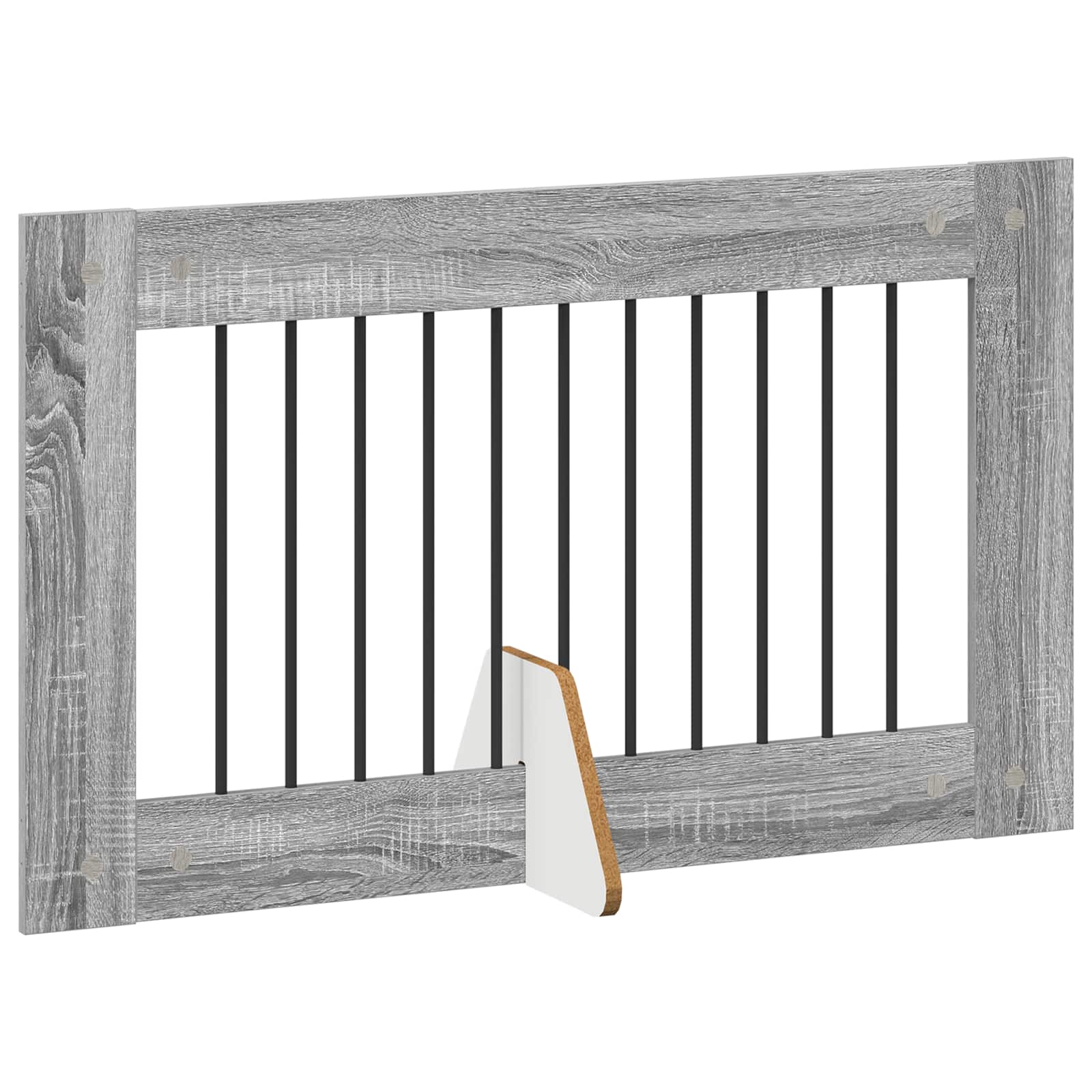 Vrata za pse s postoljem 6 pcs Siva sonoma 100 x 60 cm