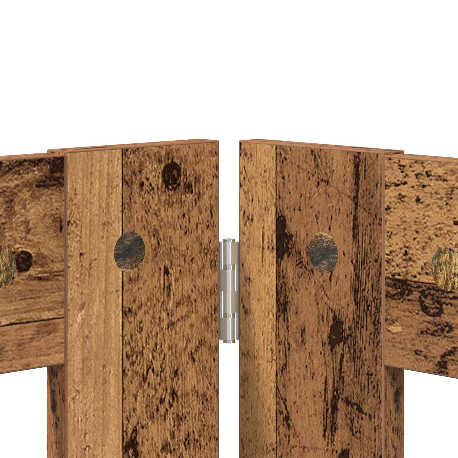 Vrata za pse s postoljem 6 pcs Staro drvo 100 x 60 cm
