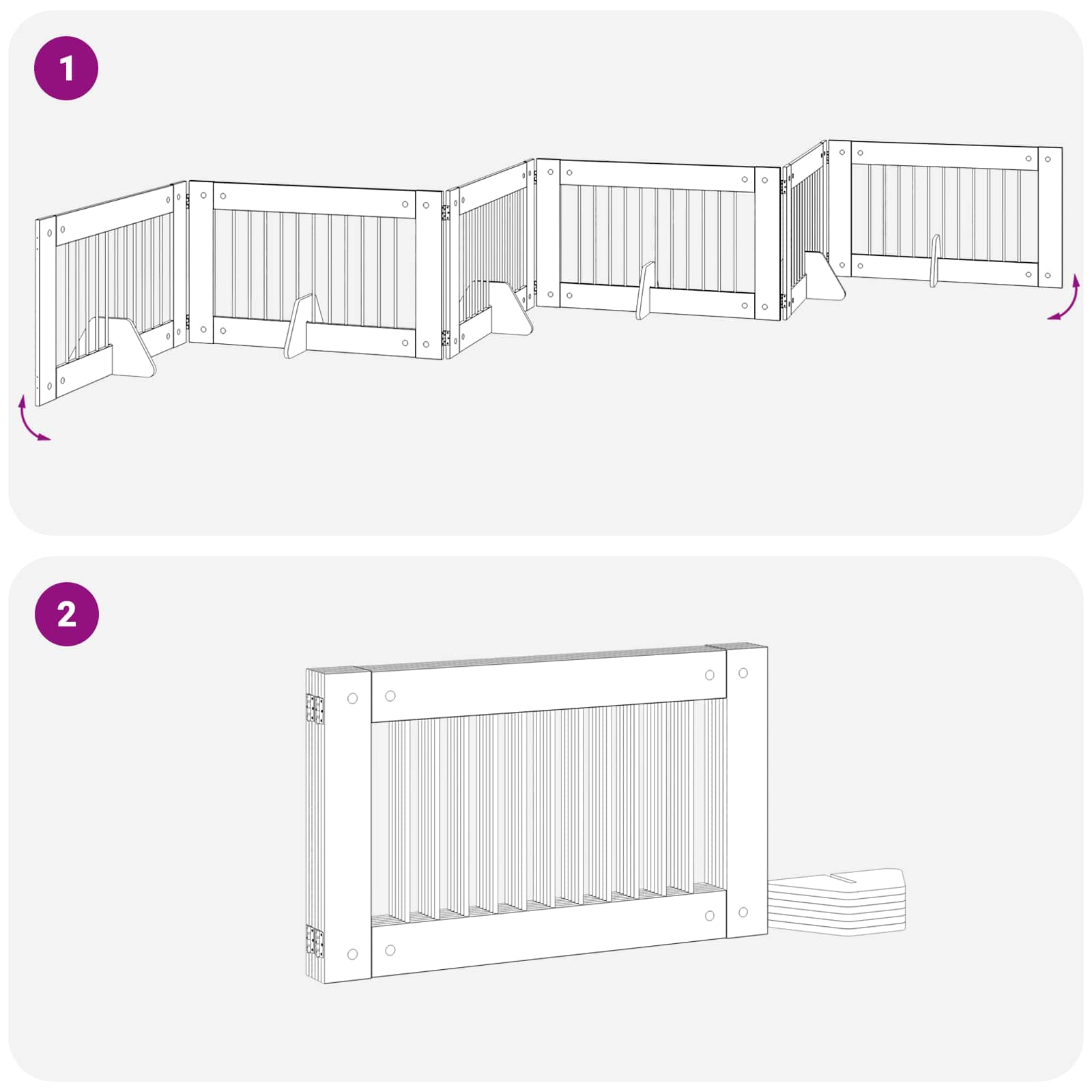 Vrata za pse s postoljem 6 pcs Staro drvo 100 x 60 cm