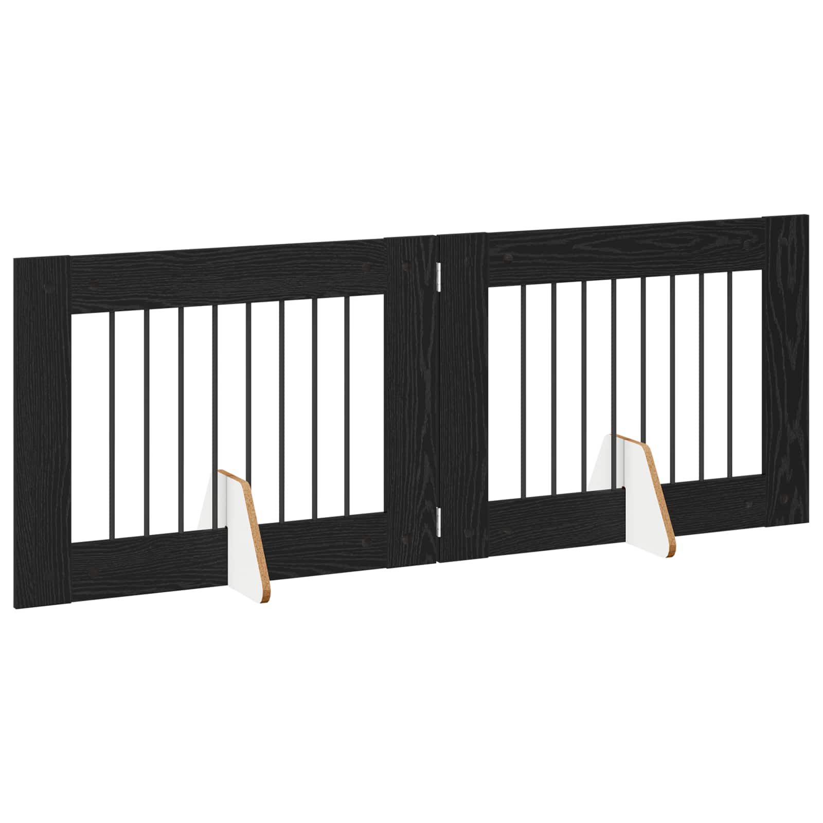 Vrata za pse s postoljem 2 pcs Crni hrast 80 x 60 cm