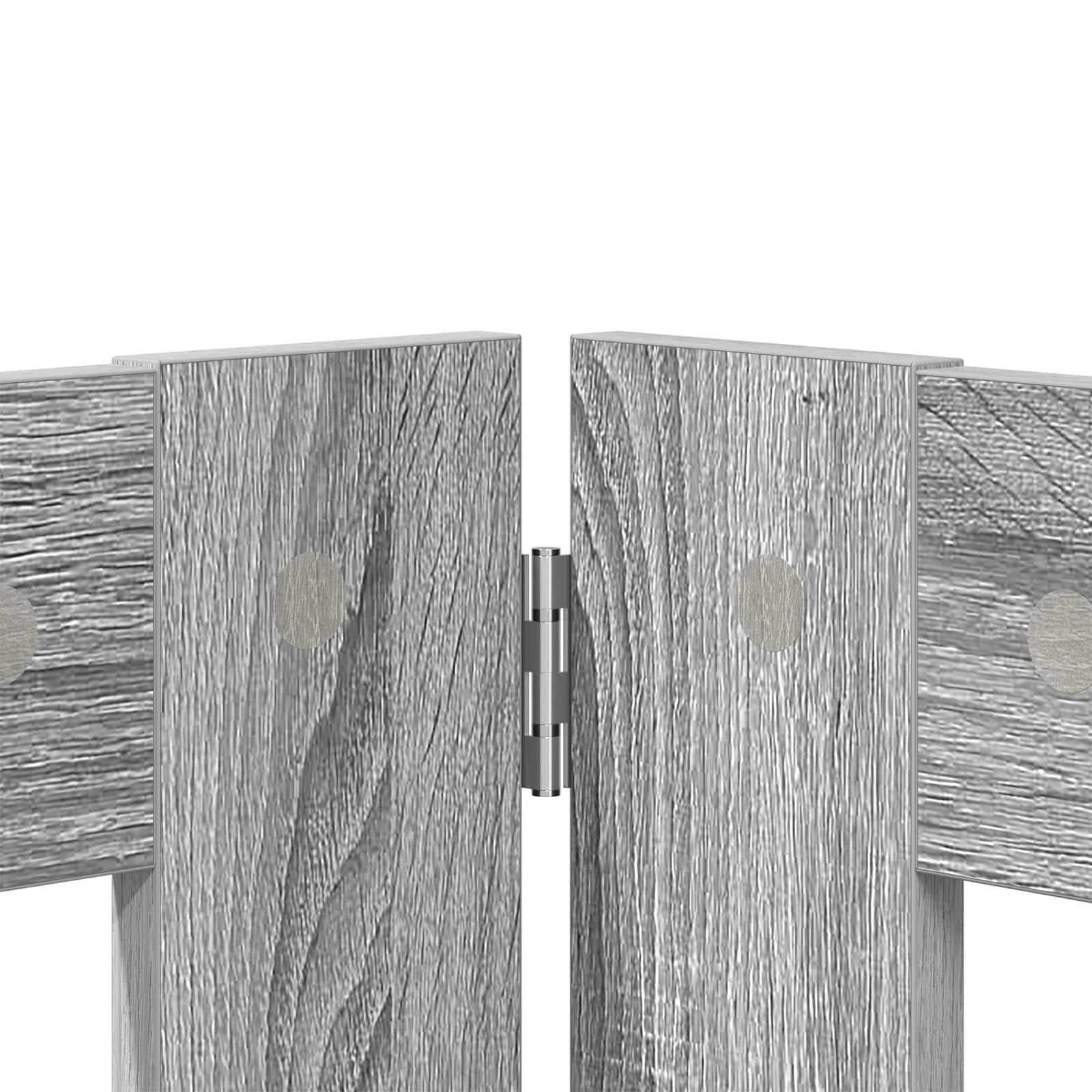 Vrata za pse s postoljem 2 pcs Siva sonoma 80 x 60 cm
