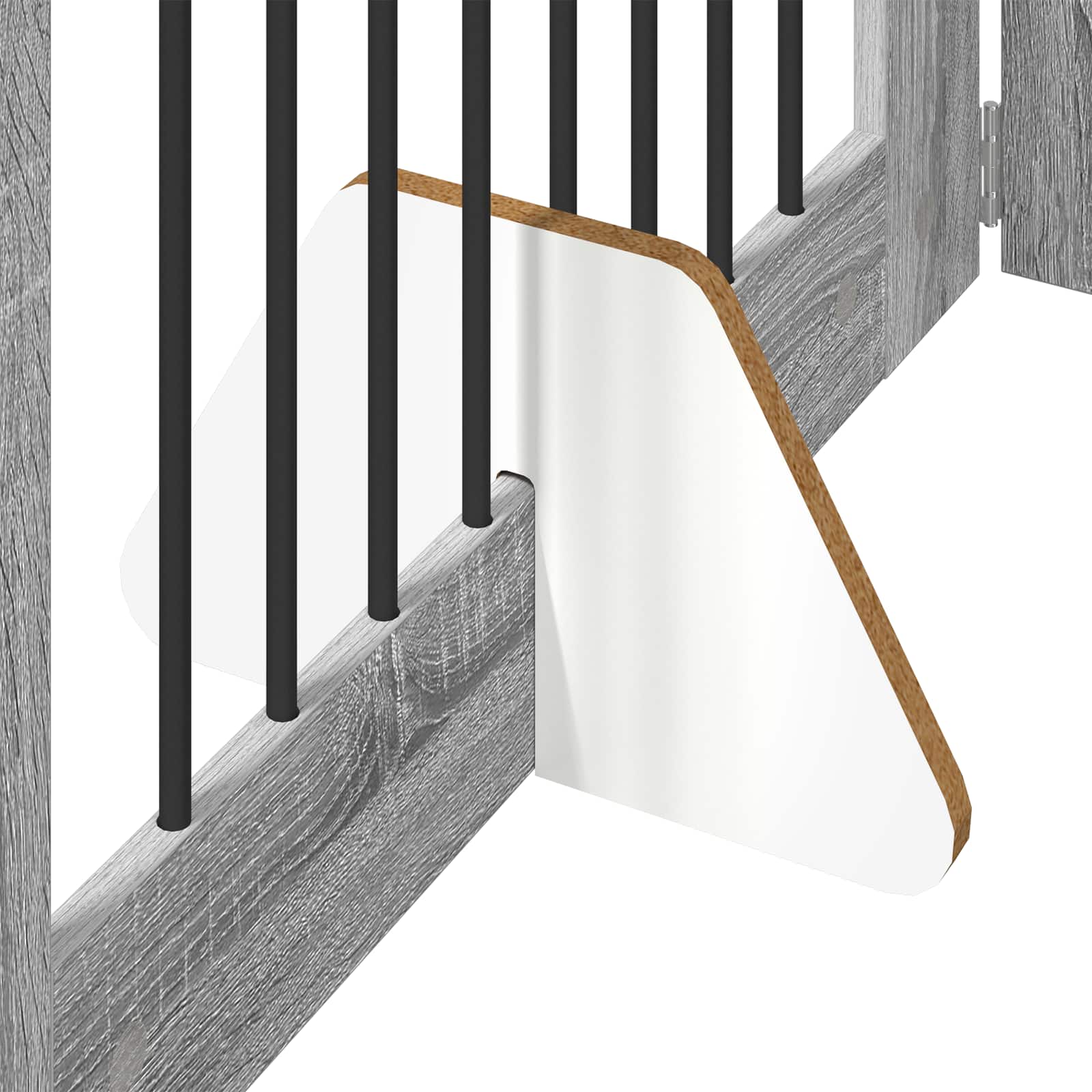 Vrata za pse s postoljem 2 pcs Siva sonoma 80 x 60 cm