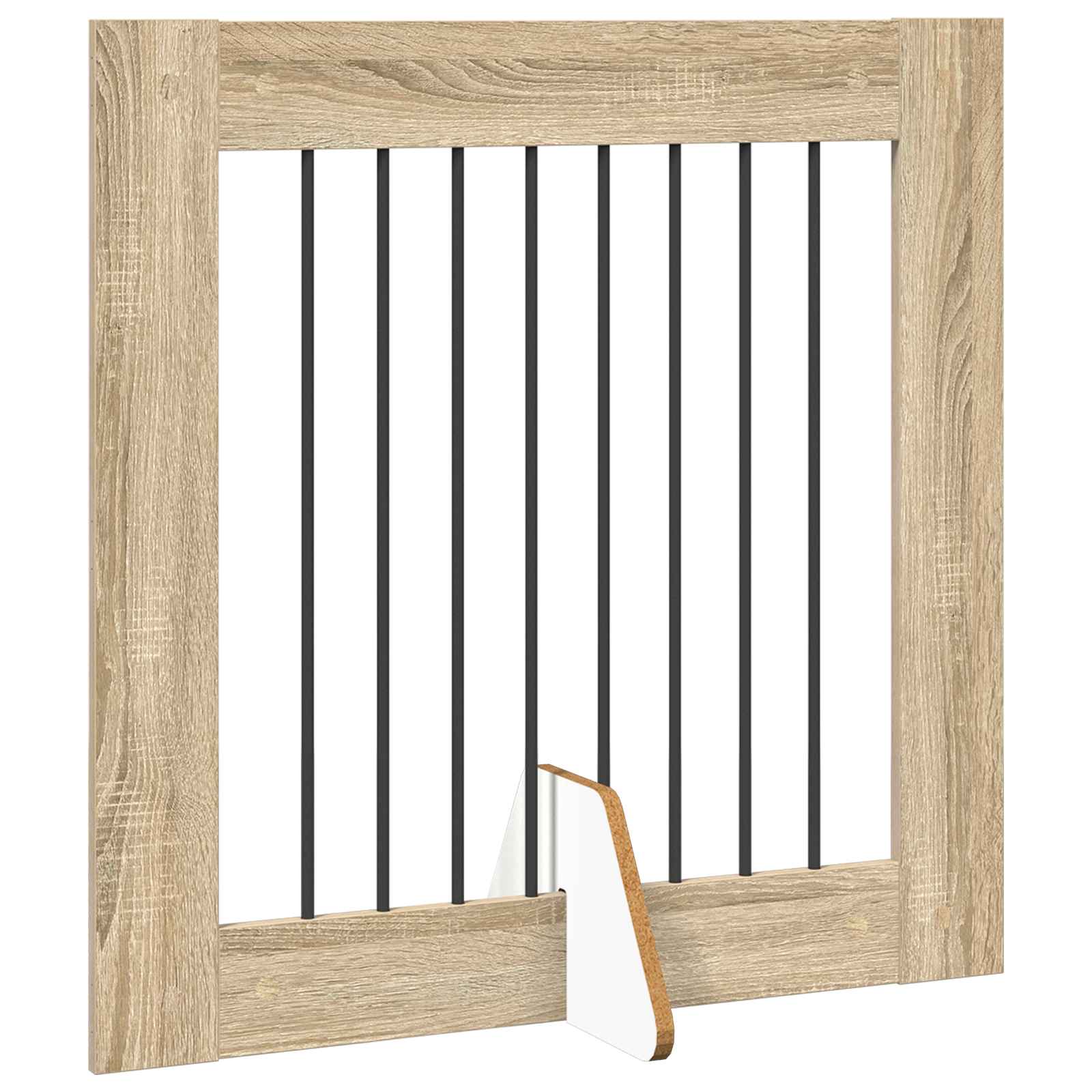 Vrata za pse s postoljem 4 pcs Hrast sonoma 80 x 60 cm