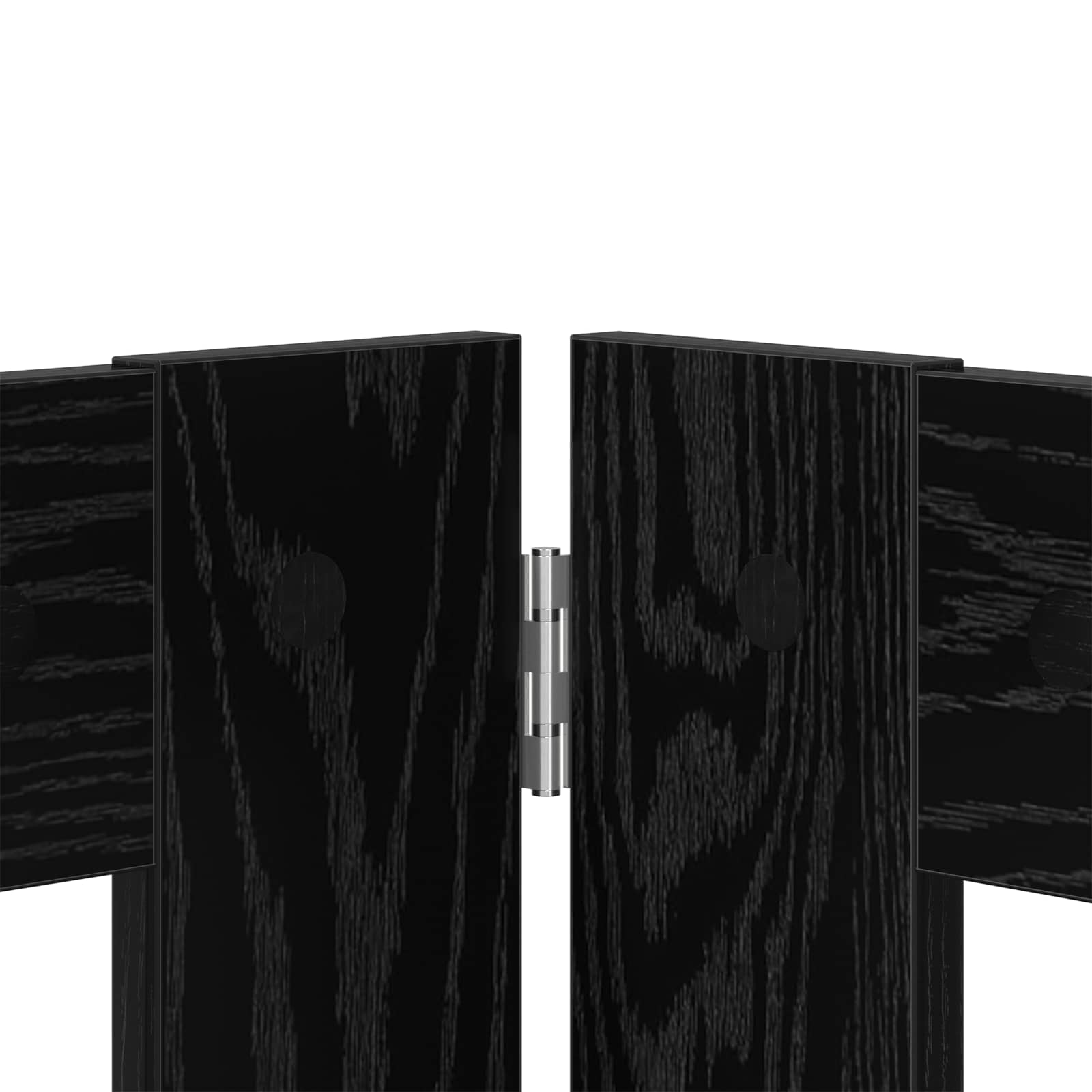 Vrata za pse s postoljem 6 pcs Crni hrast 80 x 60 cm