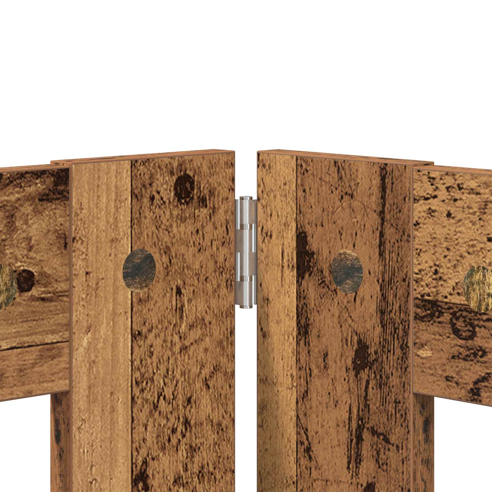 Vrata za pse s postoljem 2 pcs Staro drvo 60 x 60 cm