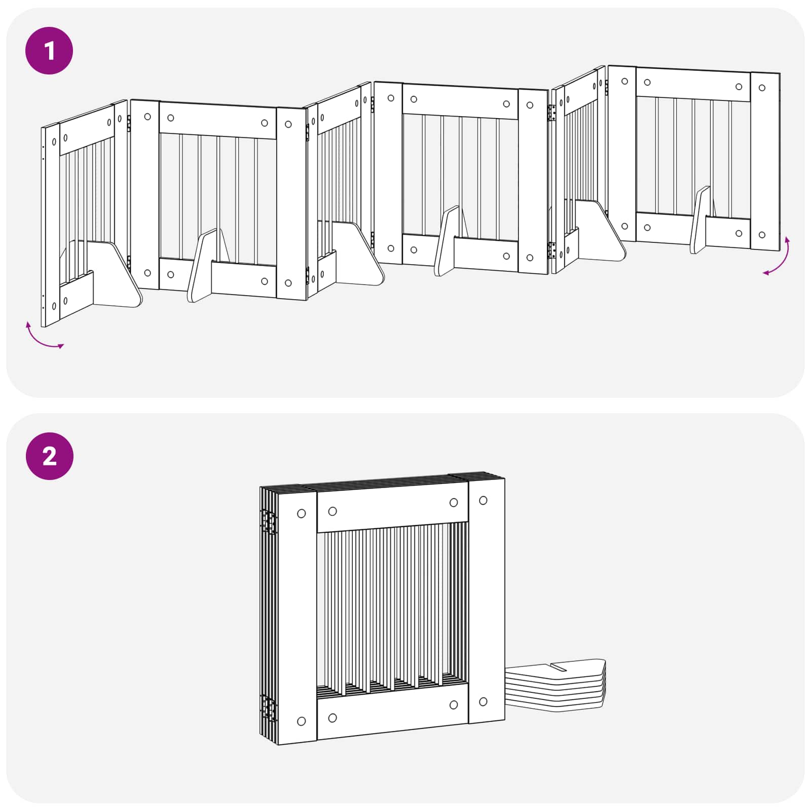 Vrata za pse s postoljem 6 pcs Hrast sonoma 60 x 60 cm