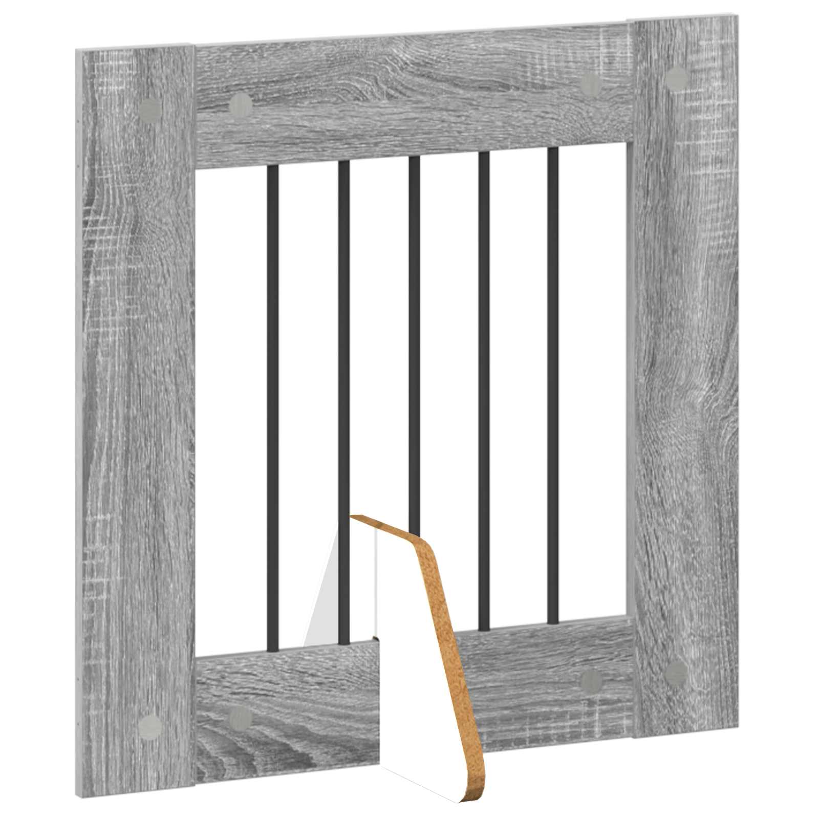 Vrata za pse s postoljem 6 pcs Siva sonoma 60 x 60 cm